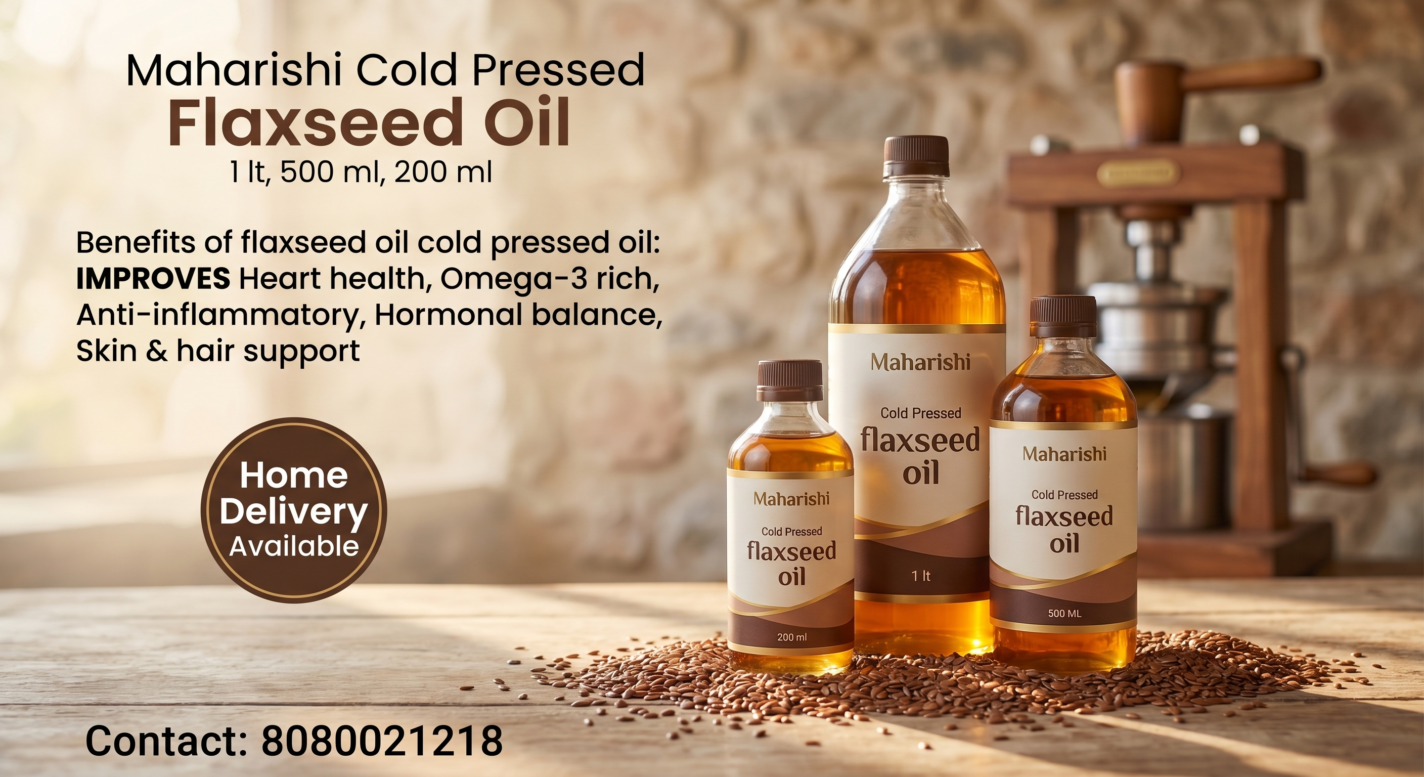Maharishi Cold Pressed Flaxseed Oil