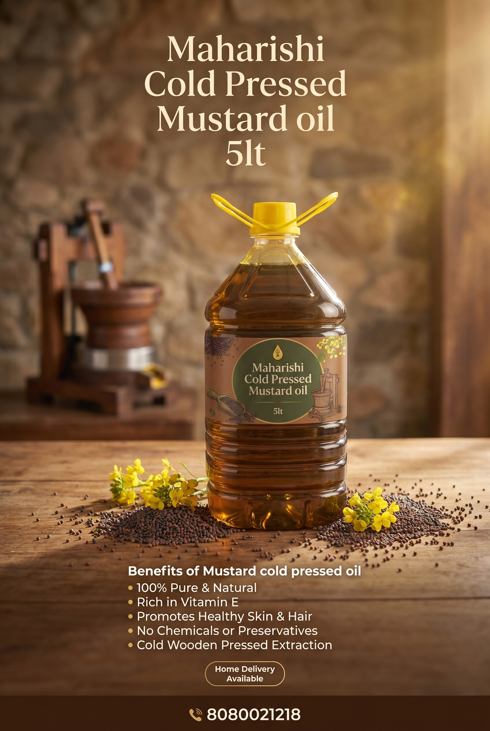 Maharishi Cold Pressed Mustard Oil 5L