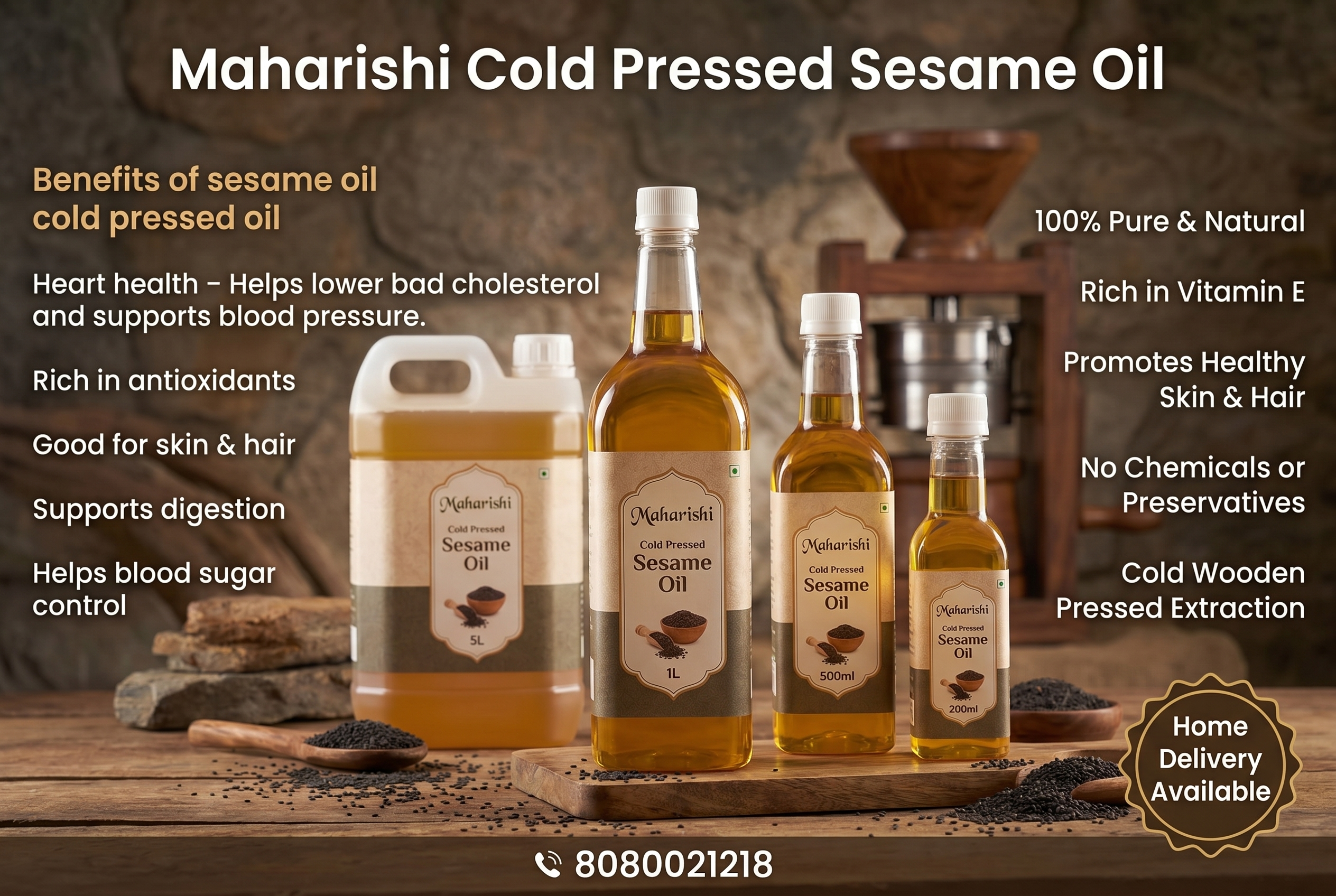 Maharishi Cold Pressed Sesame Oil
