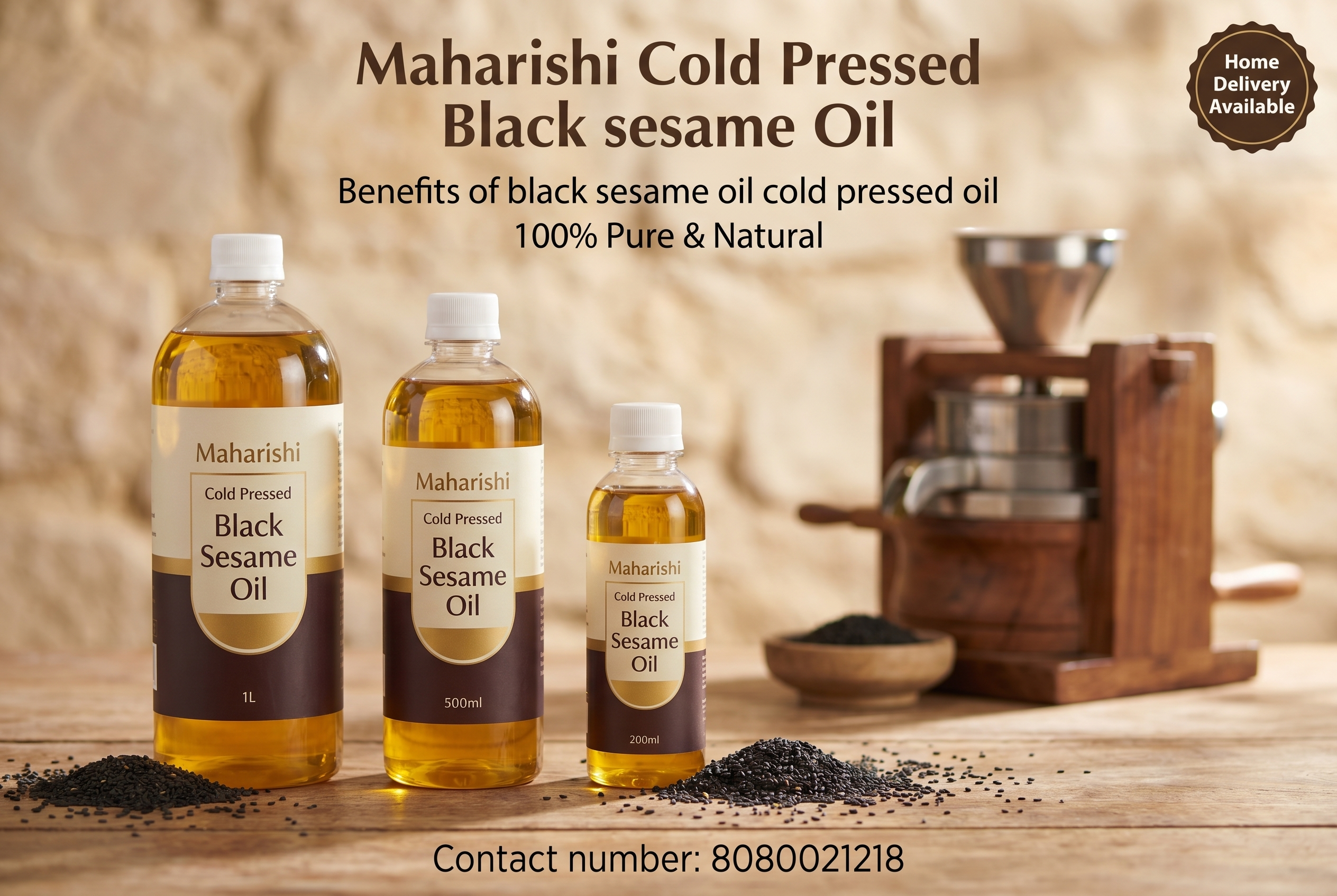 Maharishi Cold Pressed Black Sesame Oil