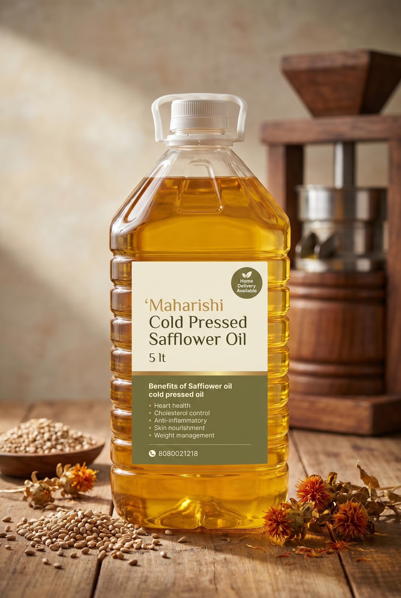 Maharishi Cold Pressed Safflower Oil 5L