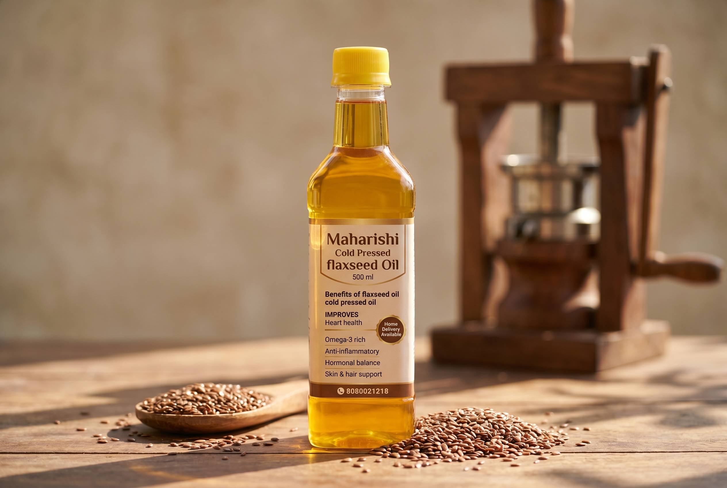 Maharishi Cold Pressed Flaxseed Oil 500 ml