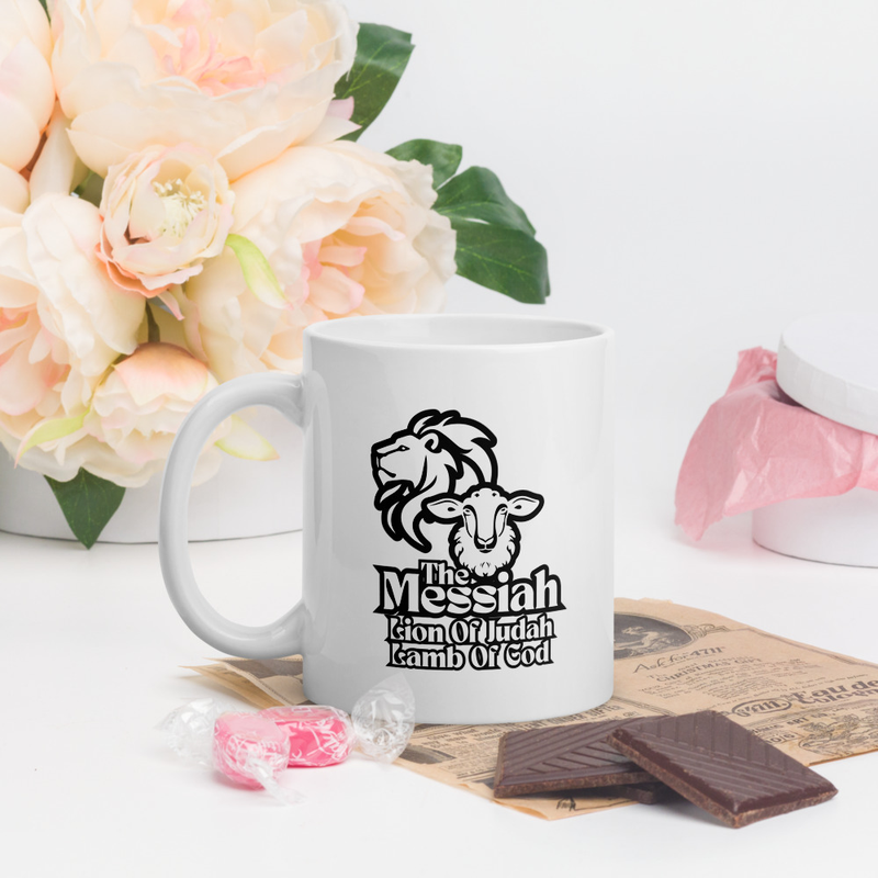 Lion of Judah, Lamb of God – Faith-Inspired Mug ☕ (White glossy mug)