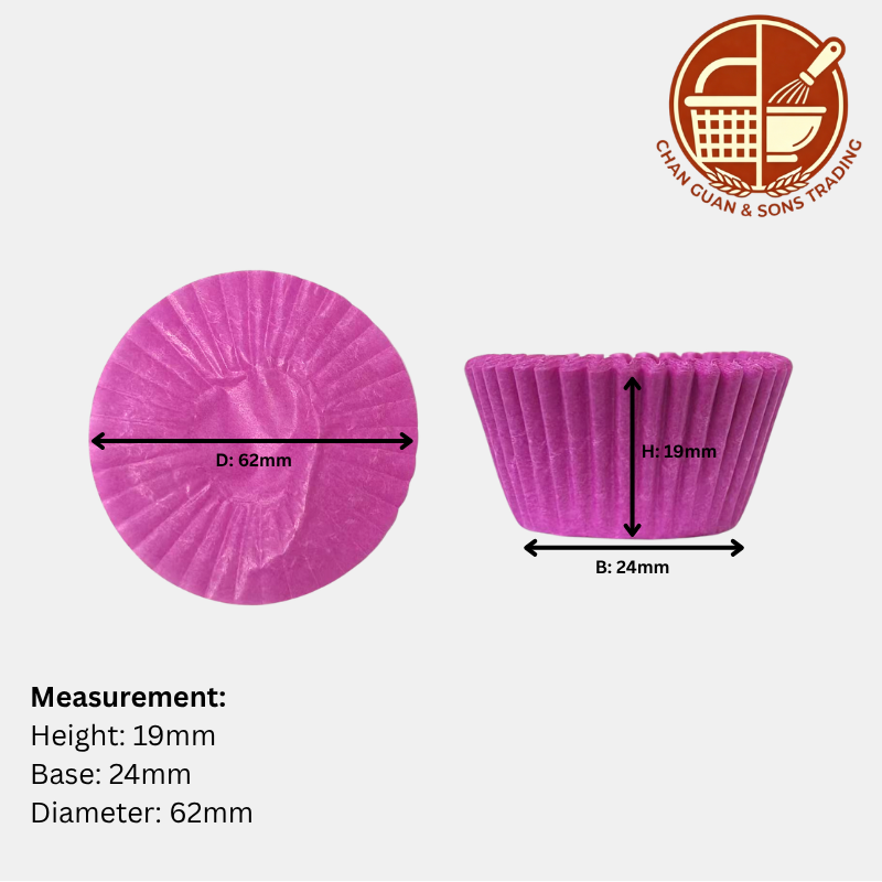 AJC Paper Baking Cups - Pink Colour (250PCS/ 500PCS/ 1000PCS)/ Cawan Kertas Membakar (Warna Merah Jambu)