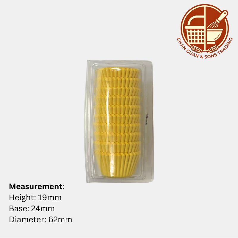 AJC Paper Baking Cups - Yellow Colour (250PCS/ 500PCS/ 1000PCS)/ Cawan Kertas Membakar (Warna Kuning)