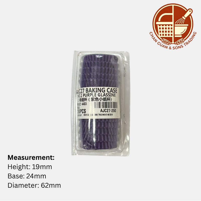 AJC Paper Baking Cups - Purple Colour (250PCS/ 500PCS/ 1000PCS)/ Cawan Kertas Membakar (Warna Ungu)
