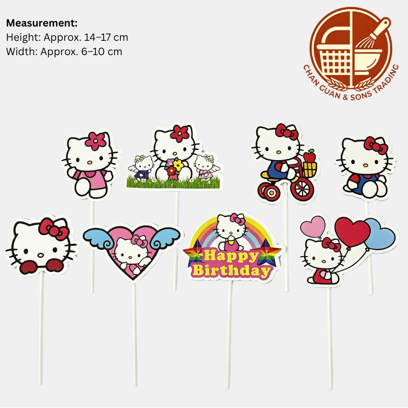 Birthday Cake Decoration Topper Set (8PCS) / Set Hiasan Kek Hari Jadi - Part 1
