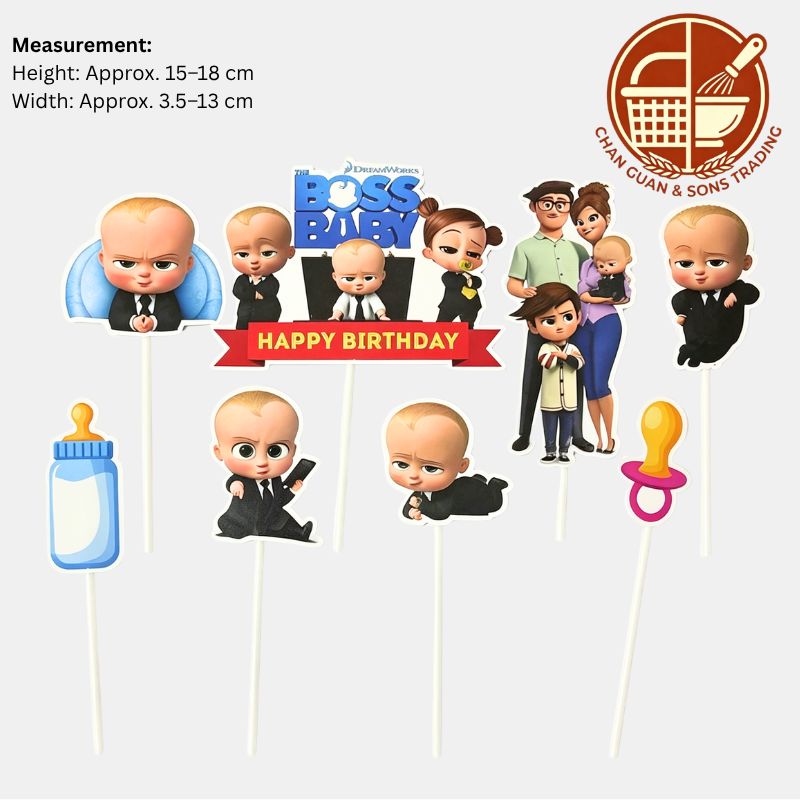 Birthday Cake Decoration Topper Set (8PCS) / Set Hiasan Kek Hari Jadi - Part 1