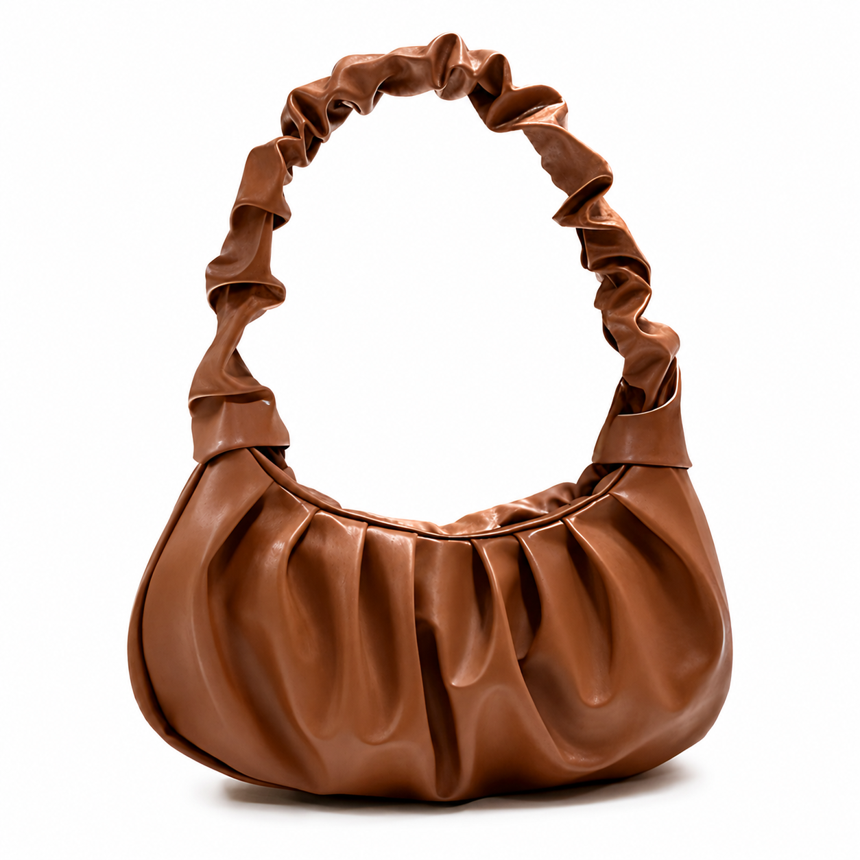Bolsa Ombro Franzida Marrom