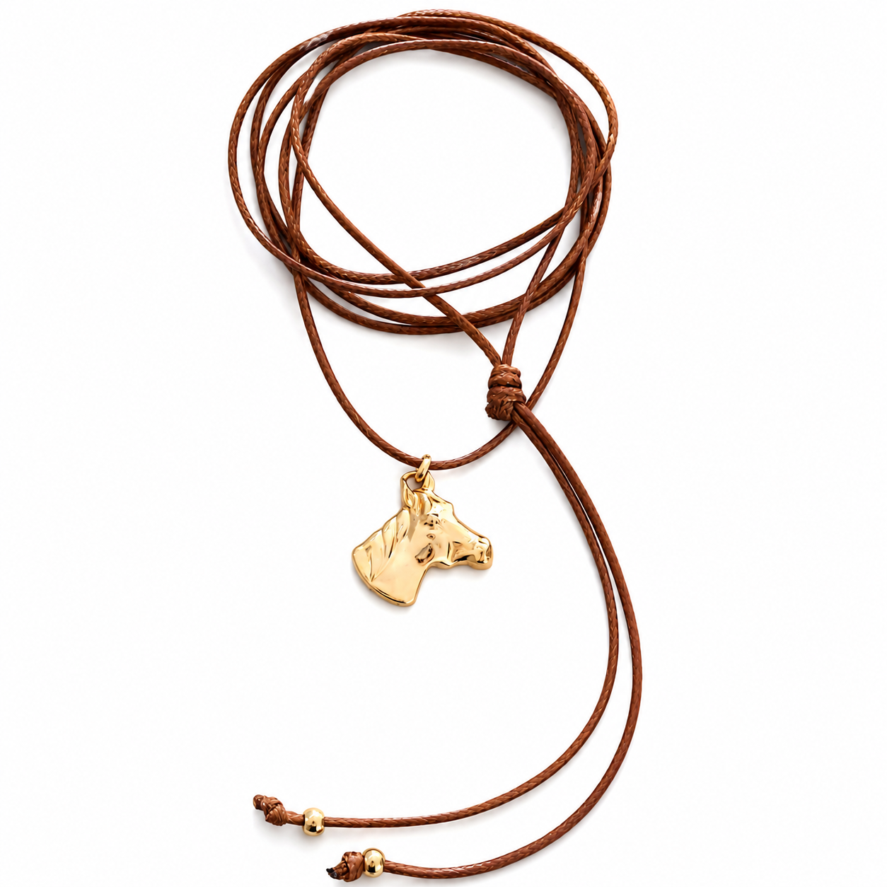 Cordão Encerado Pingente de Cavalo