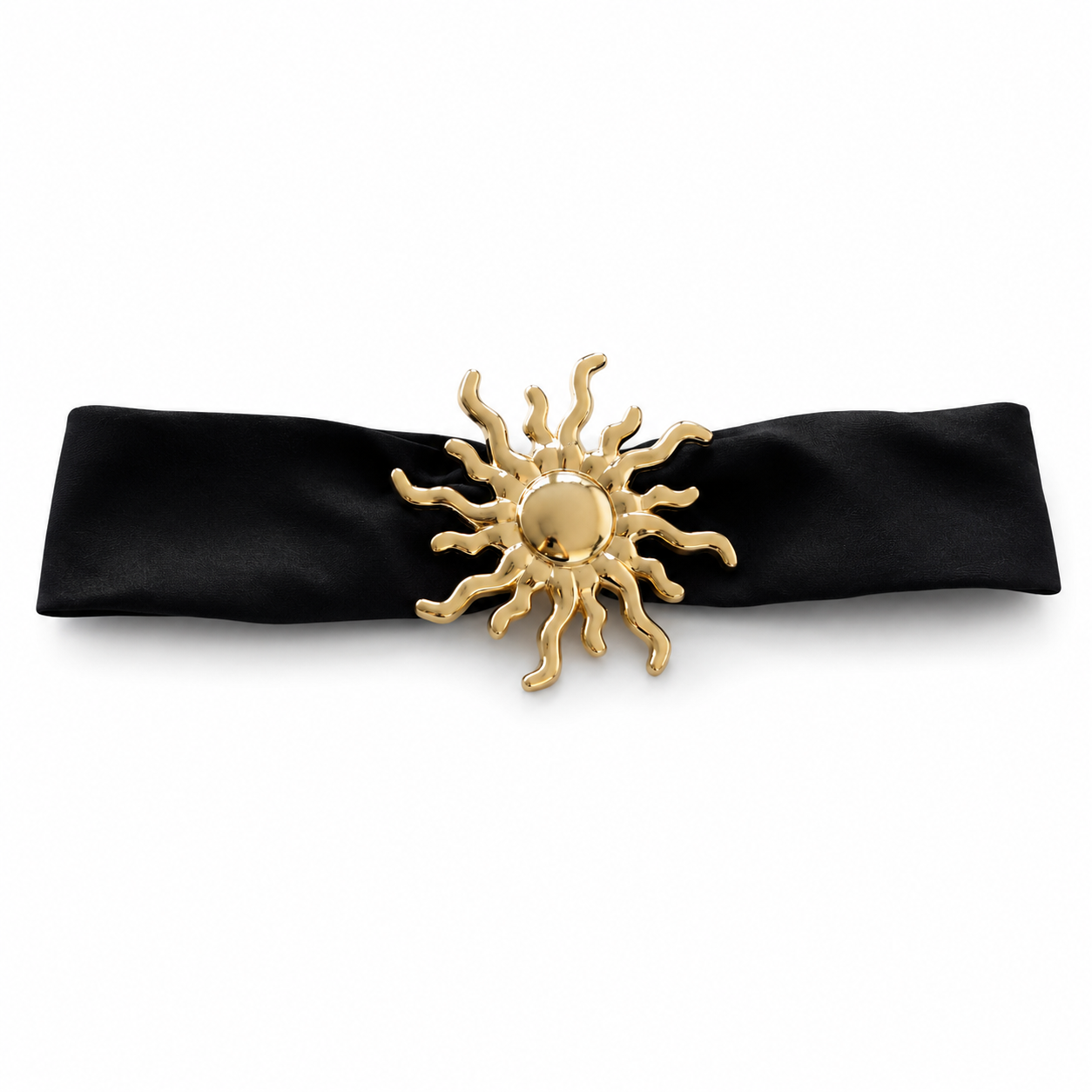 Colar Choker De Tecido - Pingente Sol