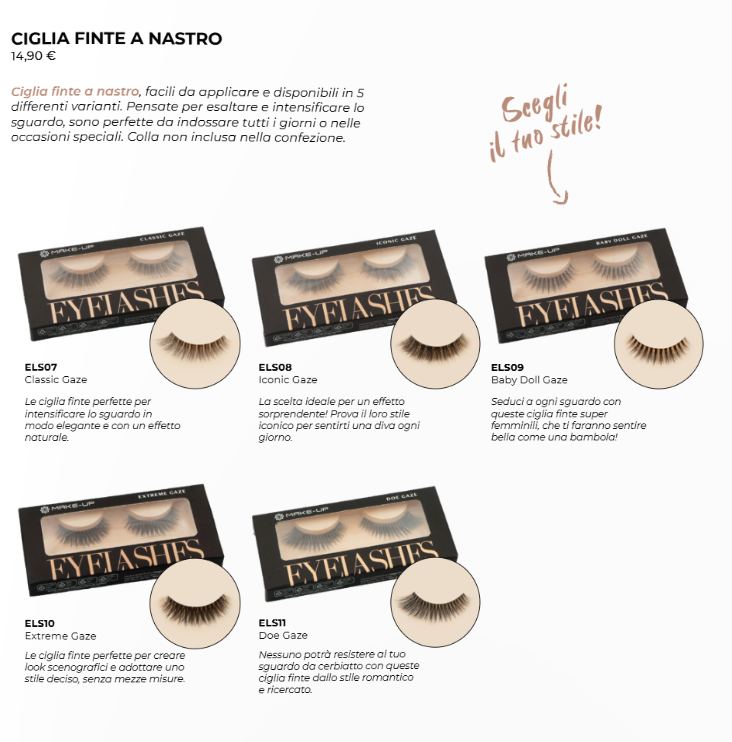 Ciglia Finte a Nastro