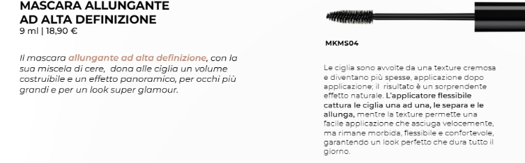 Mascara Allungante ad Alta Definizione