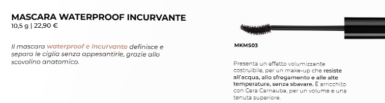 Mascara Waterproof Incurvante