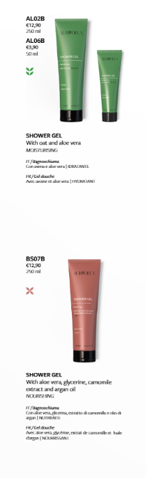 Gel Doccia con avena e aloe vera (AL02B)