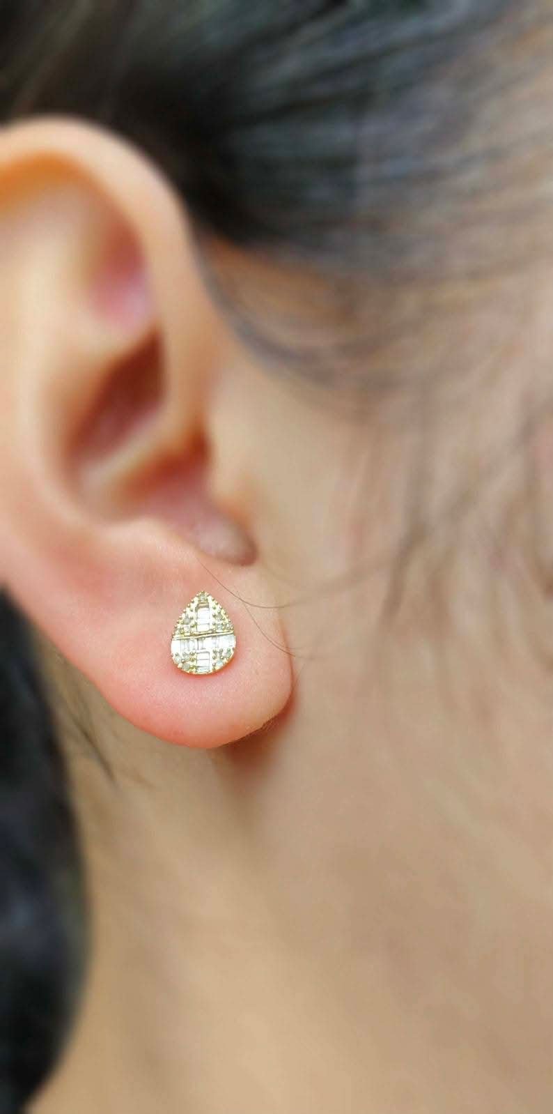 Mariah Pear Earring Diamonds