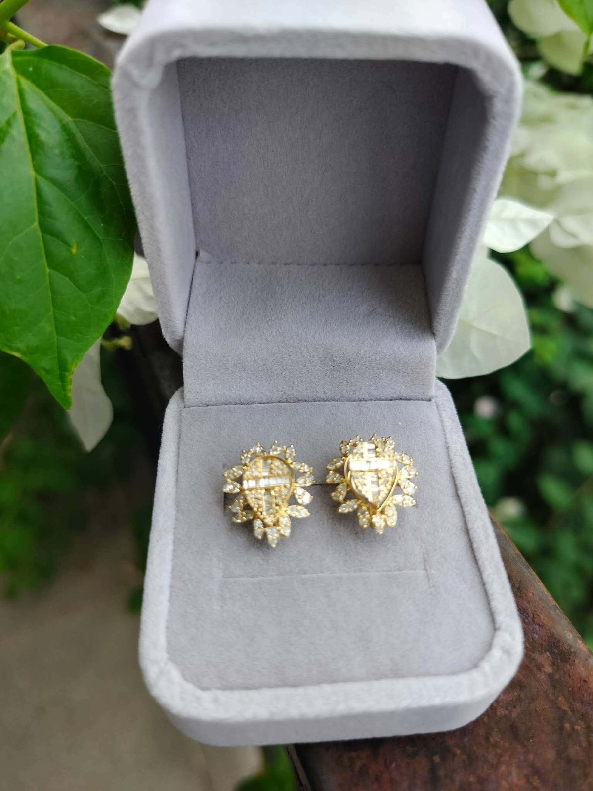 Mariah Pear Earring Diamonds