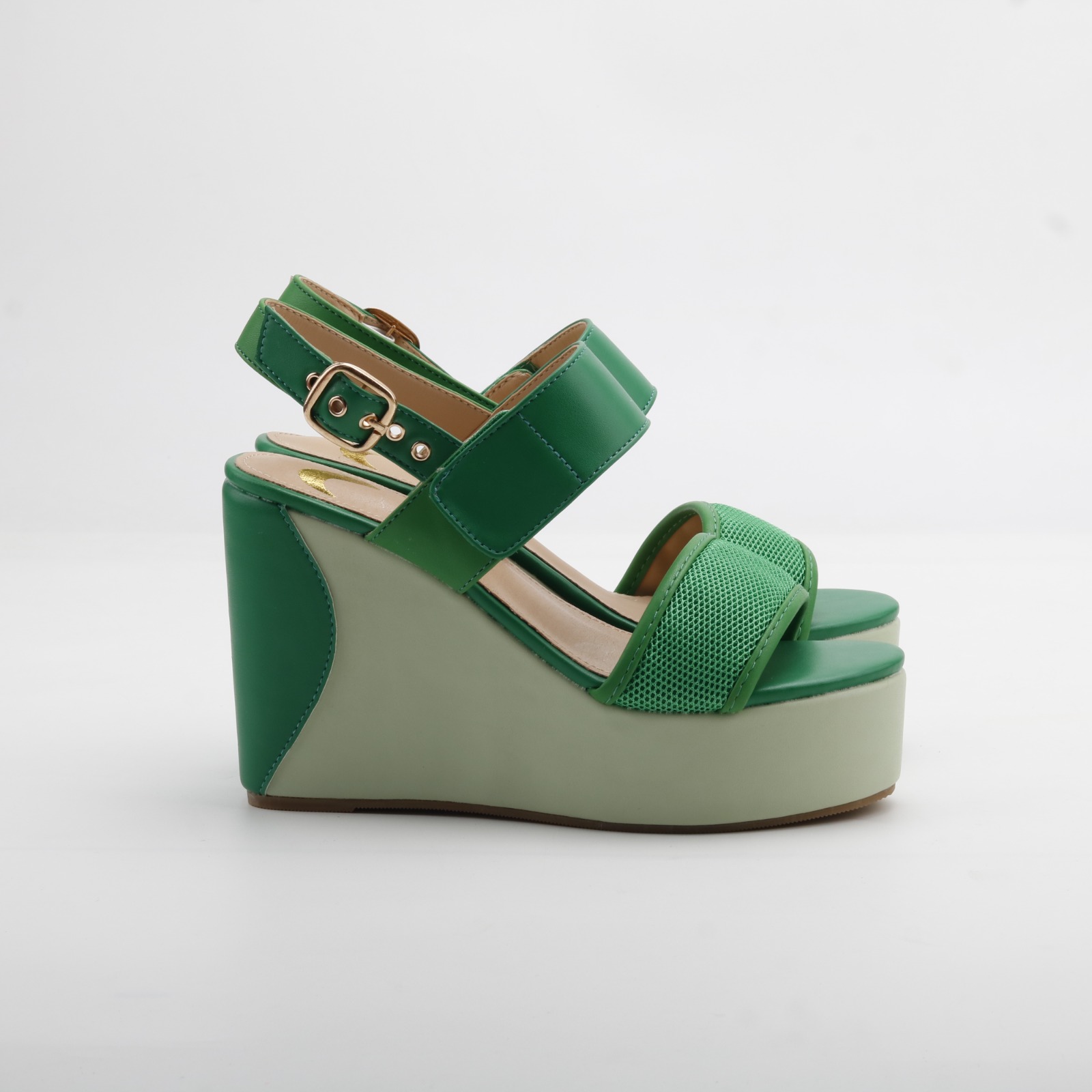 'ROY Green Platform Wedge Sandals | Luxury Women's Sandals by sl by sigalit