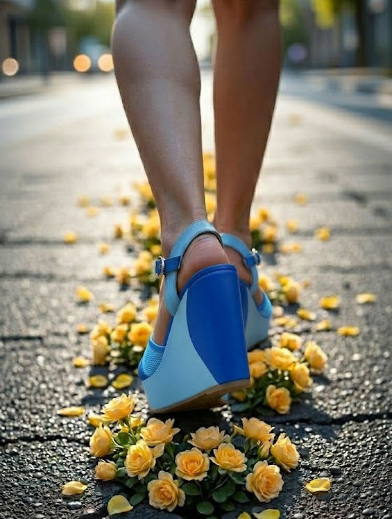 wholesale spring 2027 Lucky blue  Platform Wedge Sandals in stock 12 pairs in a box 