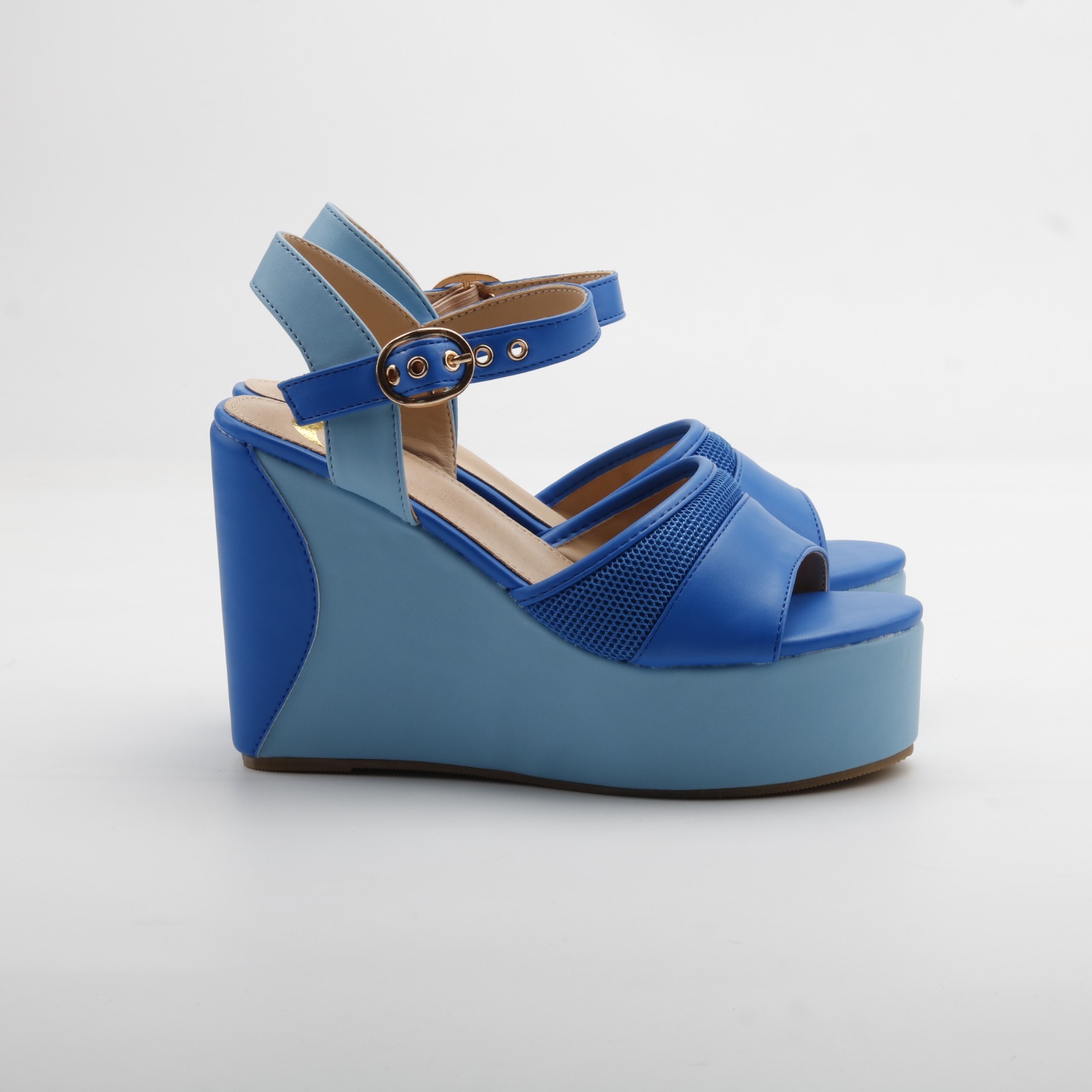 wholesale spring 2027 Lucky blue  Platform Wedge Sandals in stock 12 pairs in a box 