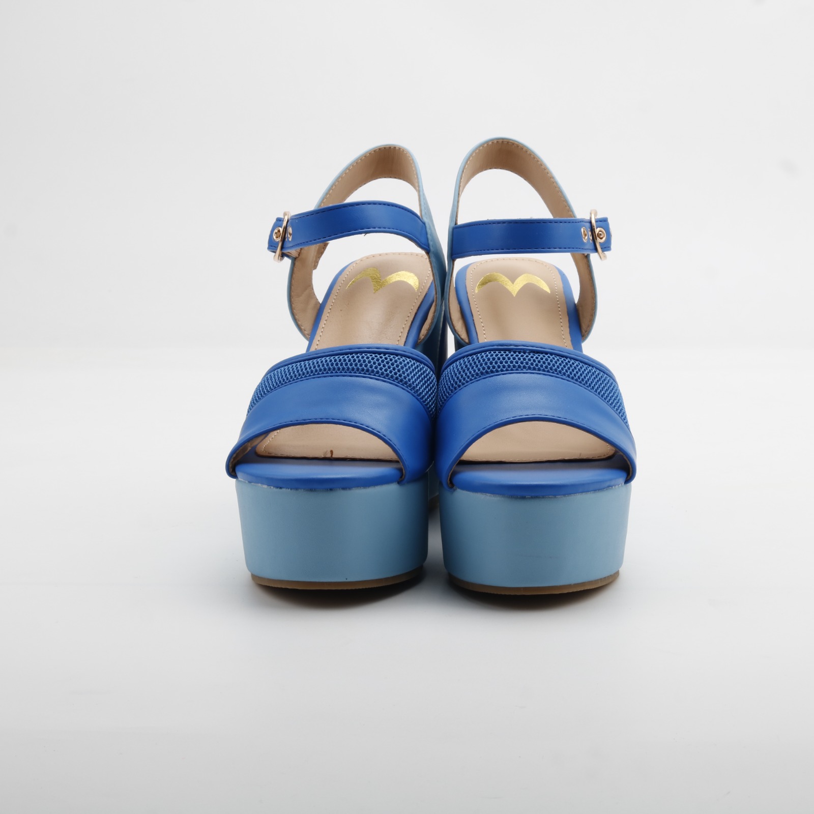wholesale spring 2027 Lucky blue  Platform Wedge Sandals in stock 12 pairs in a box 