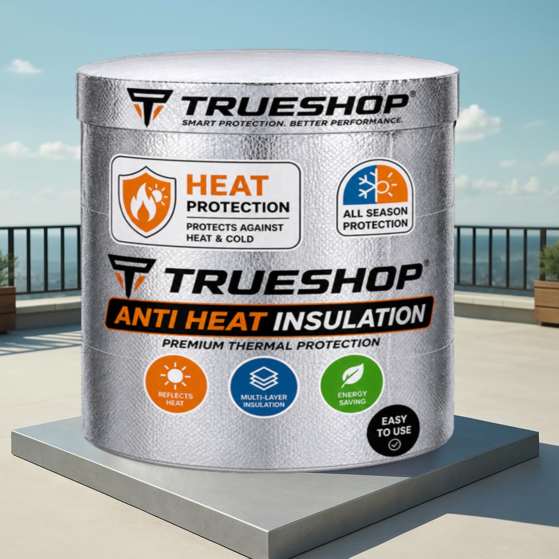 Water Tank Cover 750 LTR Aluminium Insulated Sun Reflective 