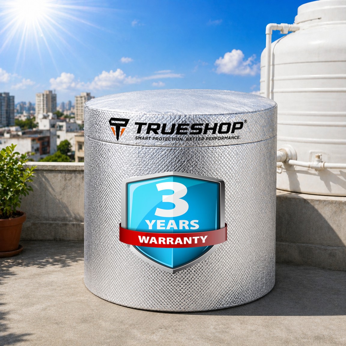 Water Tank Cover 1000 LTR Aluminium Insulated Sun Reflective  