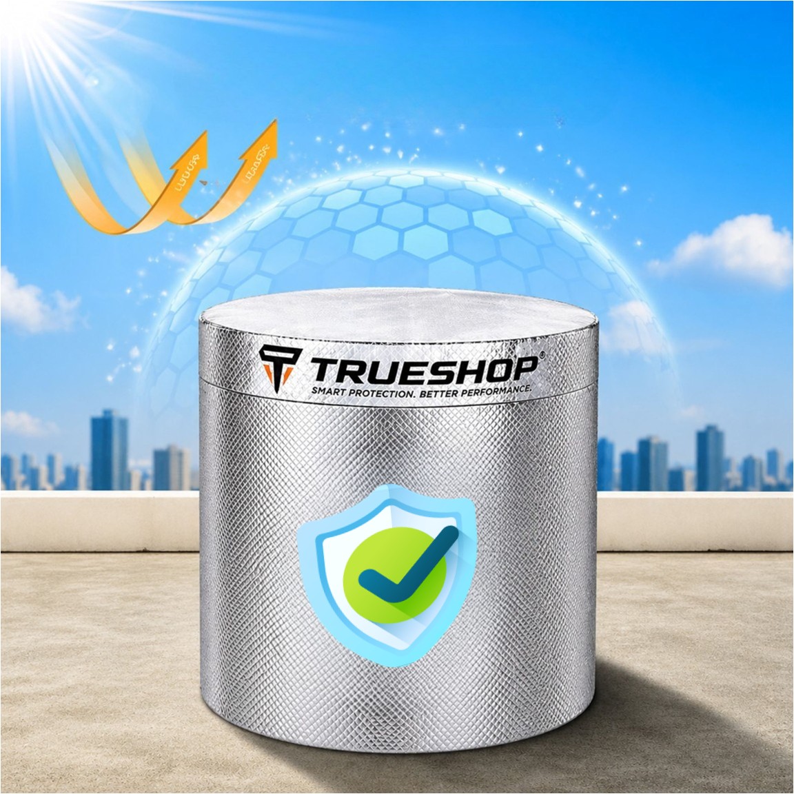 Water Tank Cover 500 LTR Aluminium Insulated Sun Reflective  