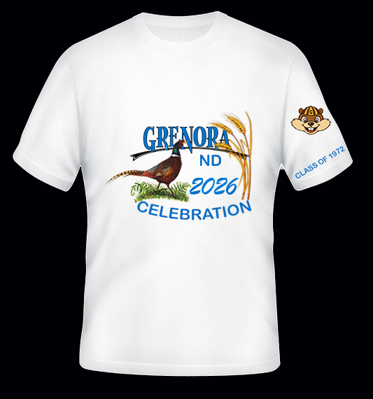 Grenora ND 2026 Celebration T-Shirt PHEASANT FEITH WHEAT (1972 EDITION)
