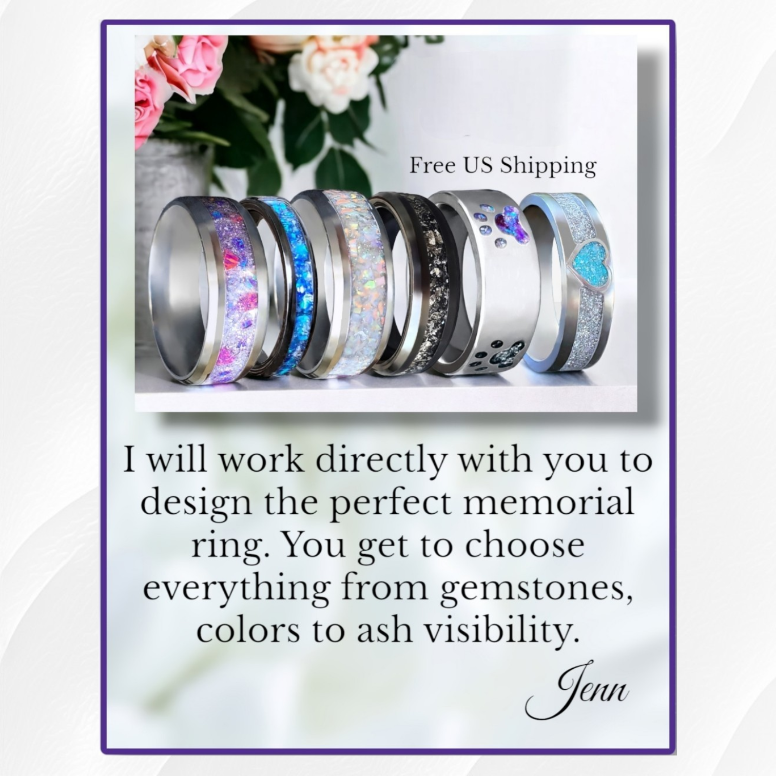 Custom Design Memorial Ring