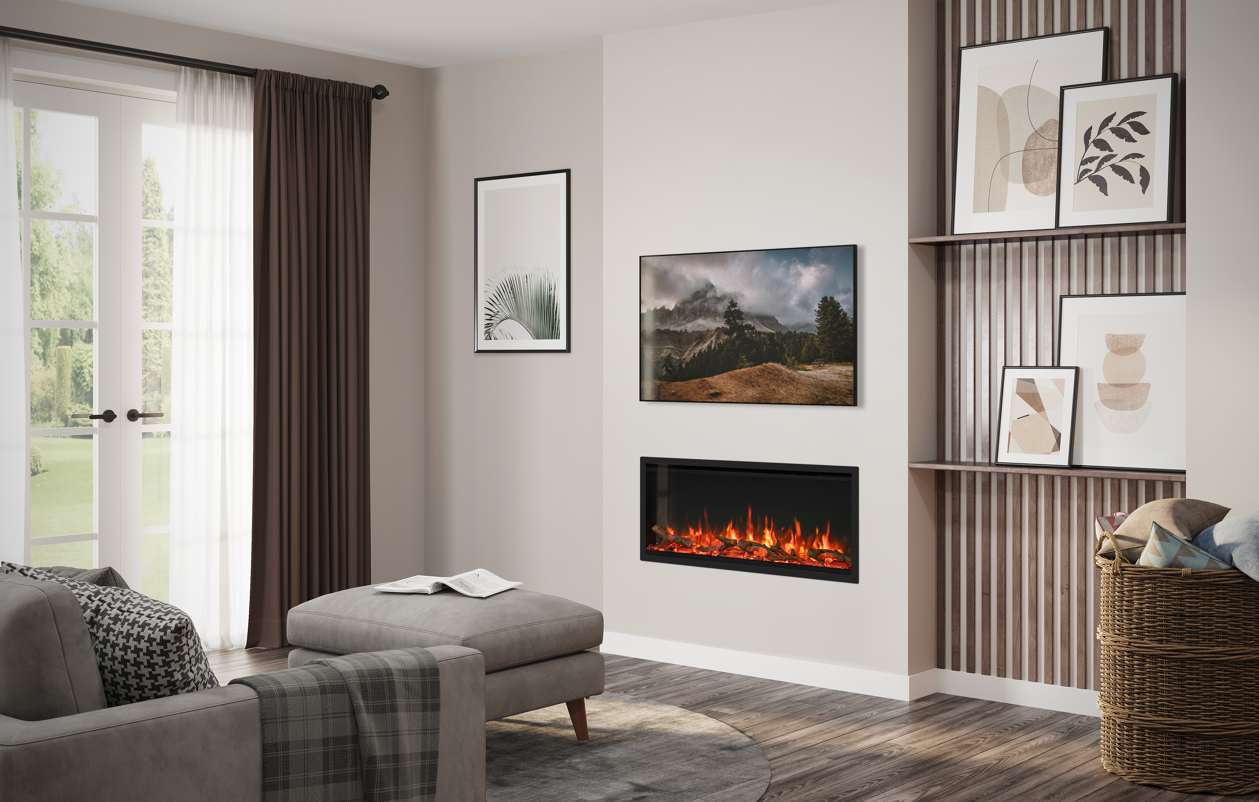 FireFX Atmos 105R Inset Media Wall Fire
