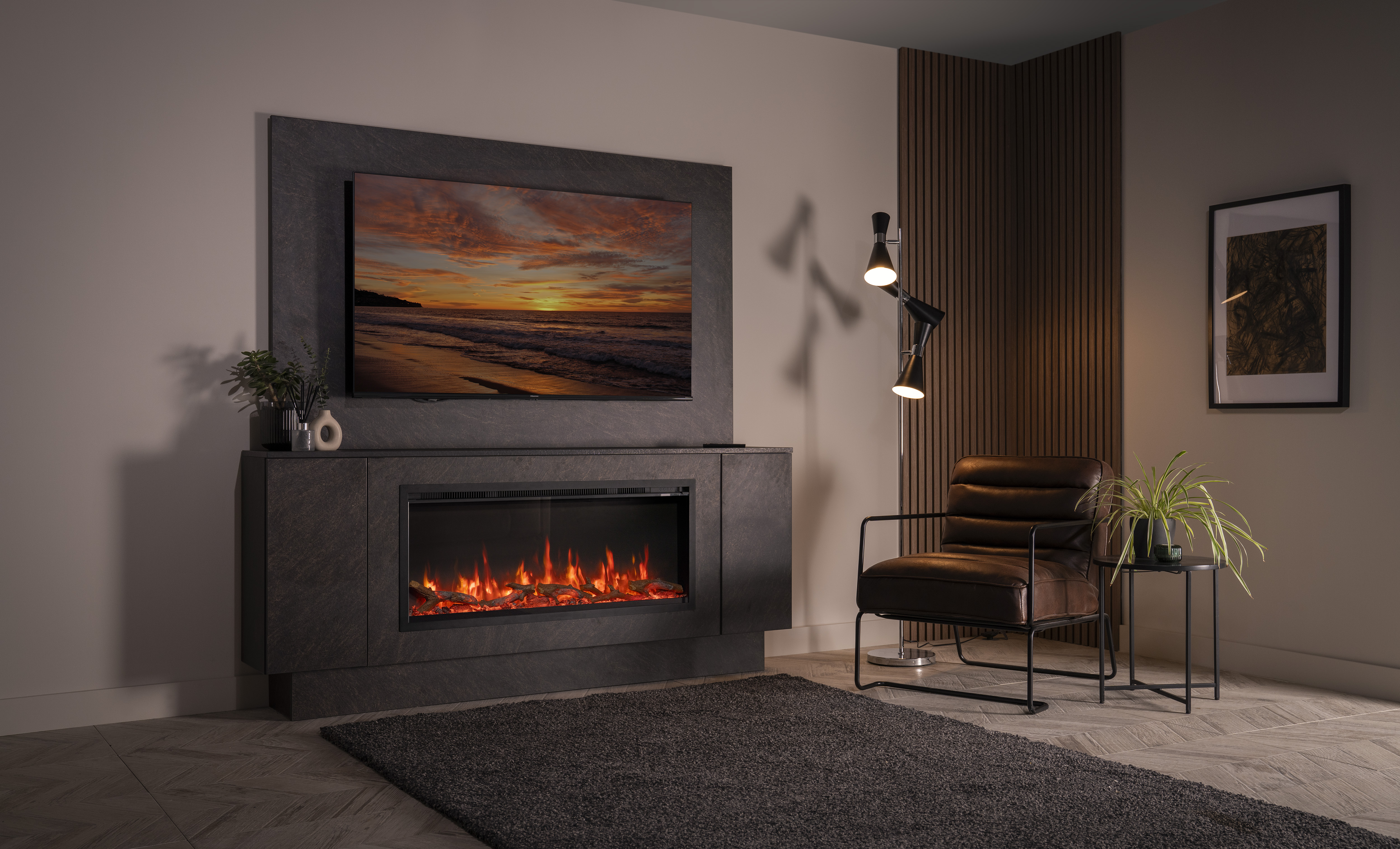 FireFX Atmos 105R Inset Media Wall Fire
