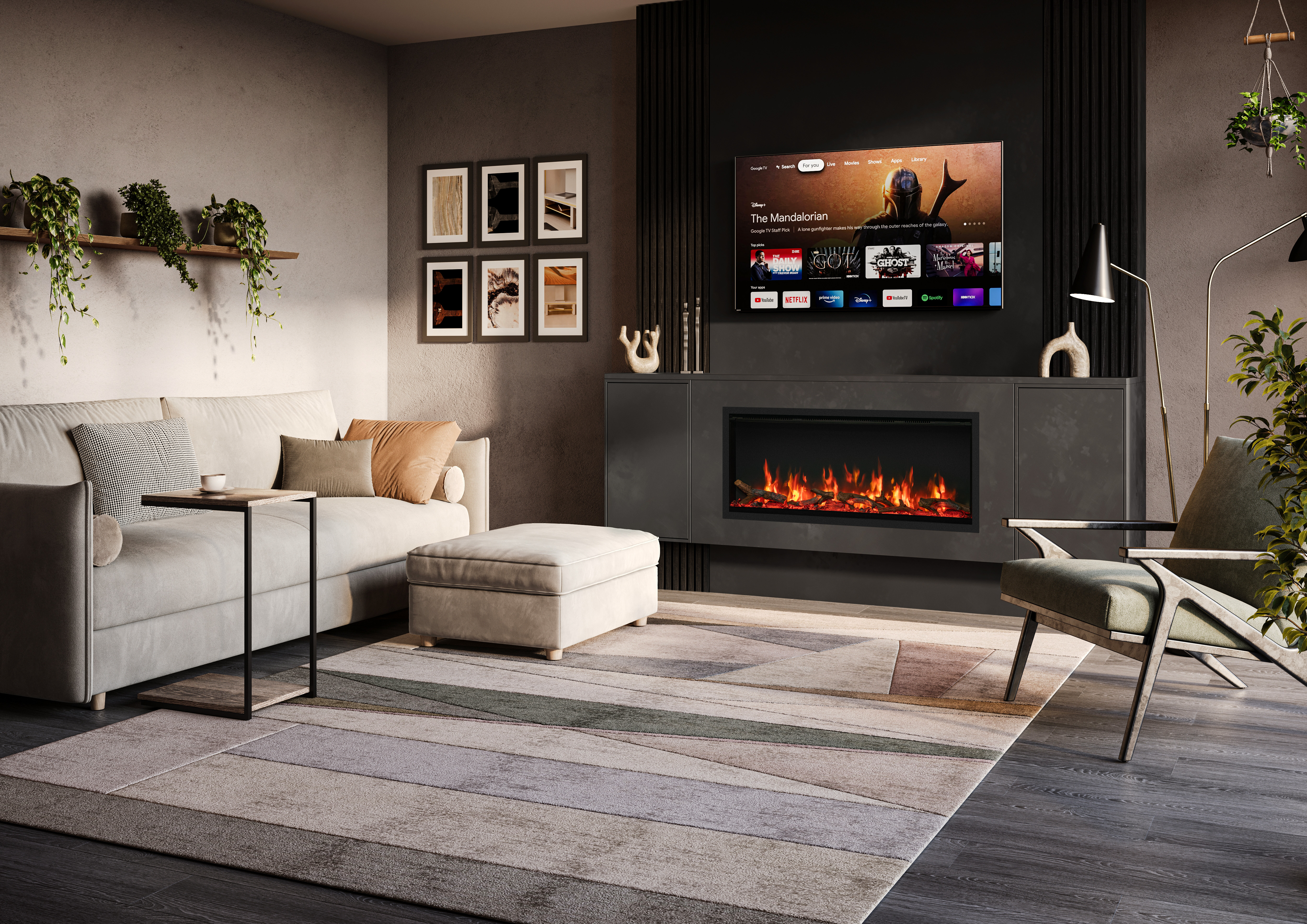 FireFX Atmos 105R Inset Media Wall Fire