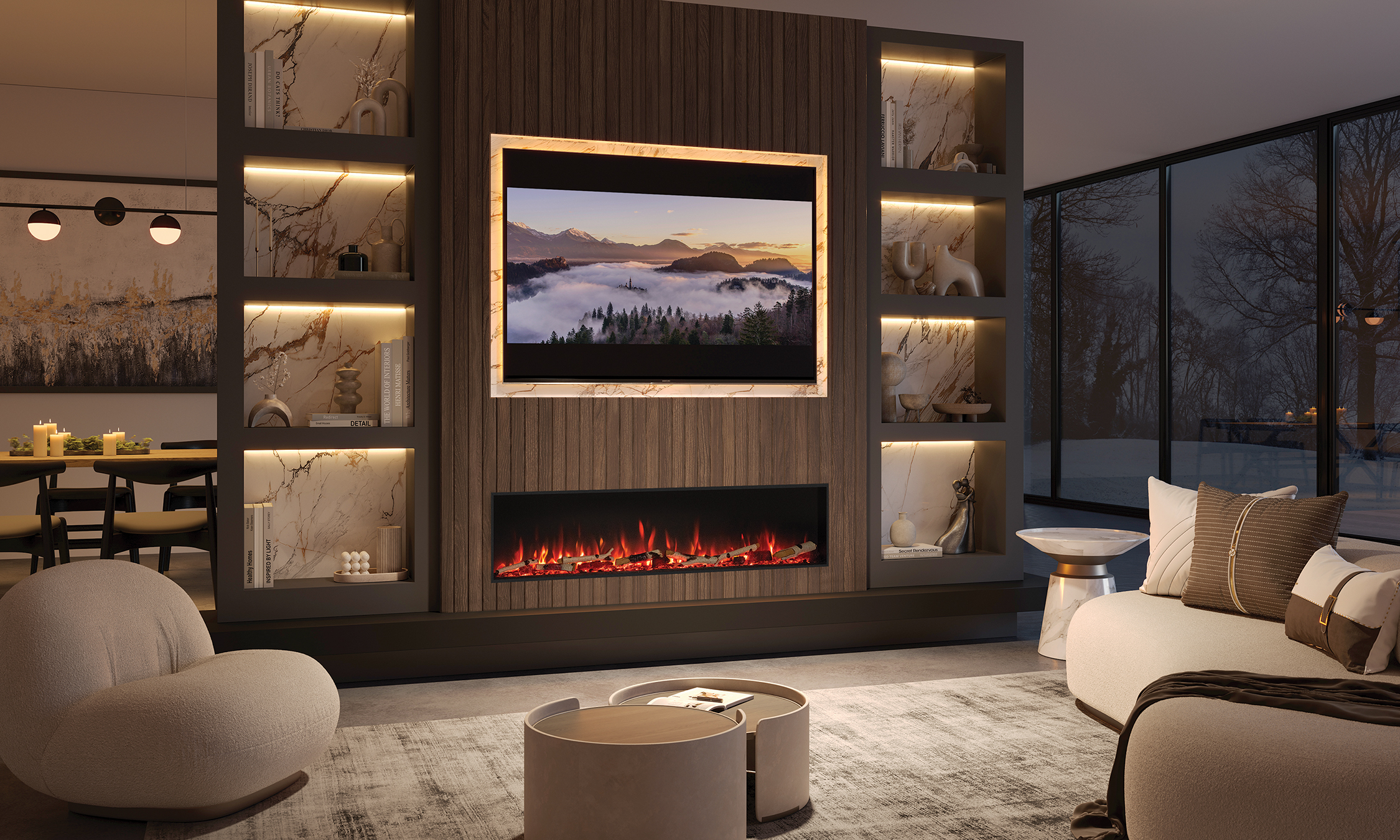 Gazco eStudio 165R Inset Media Wall Fire