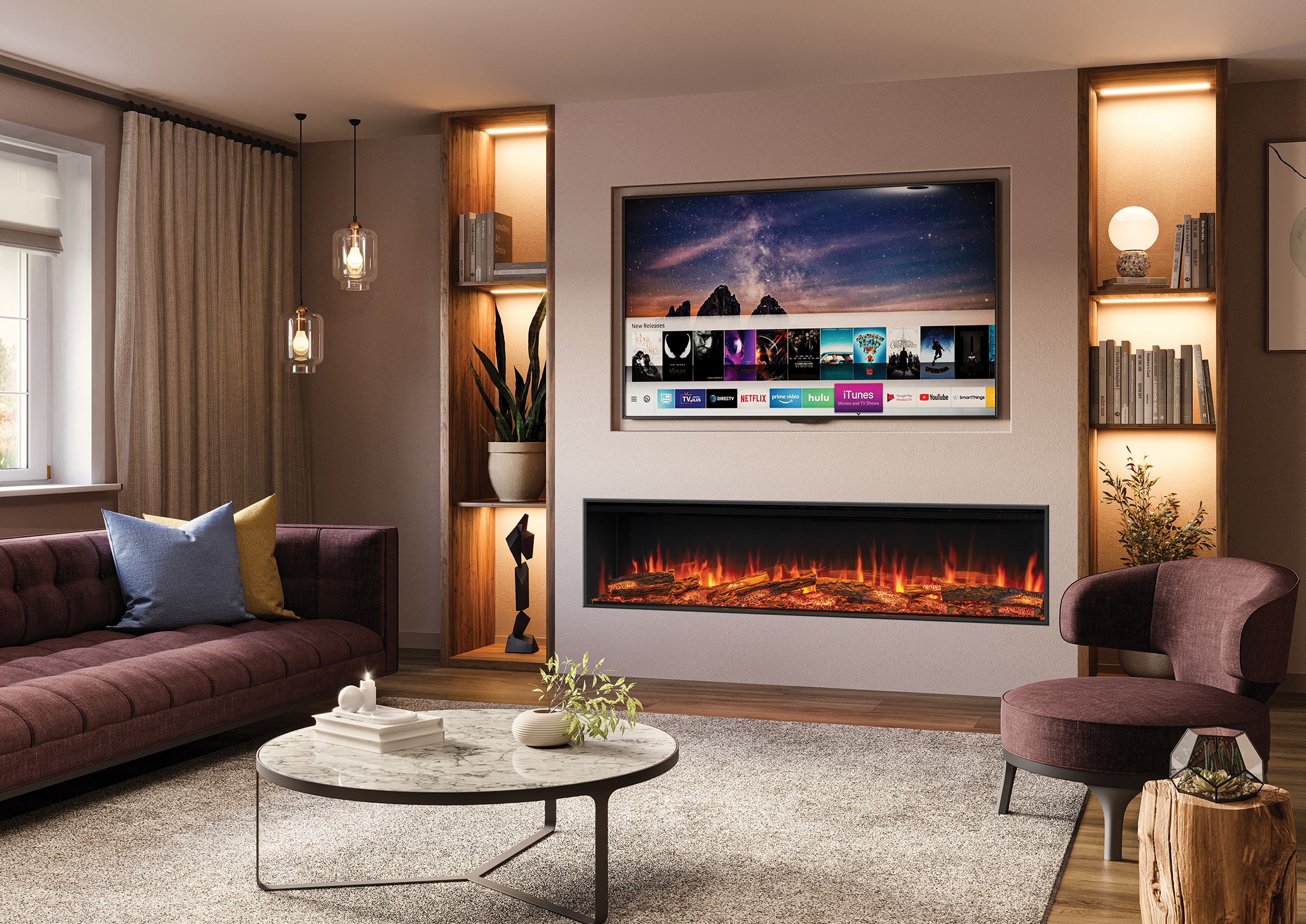 Onyx Avita 190RW Media Wall Fire
