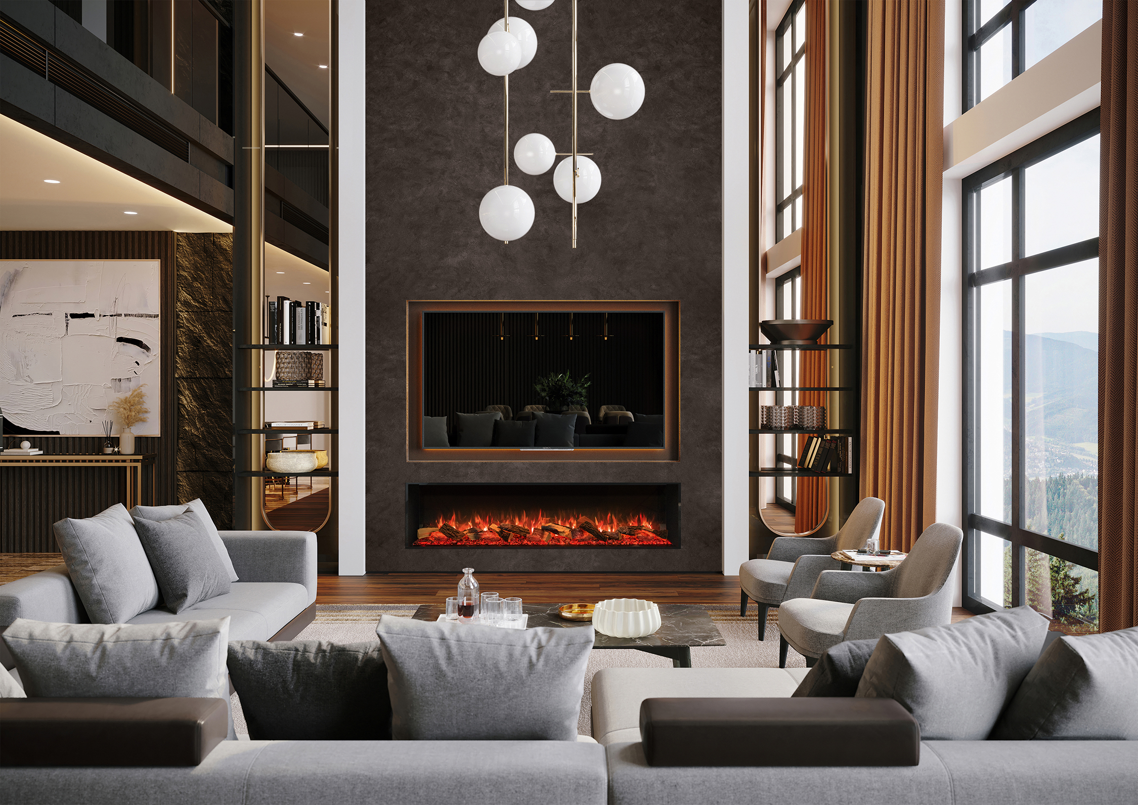 Onyx Avanti 190RW Media Wall Fire