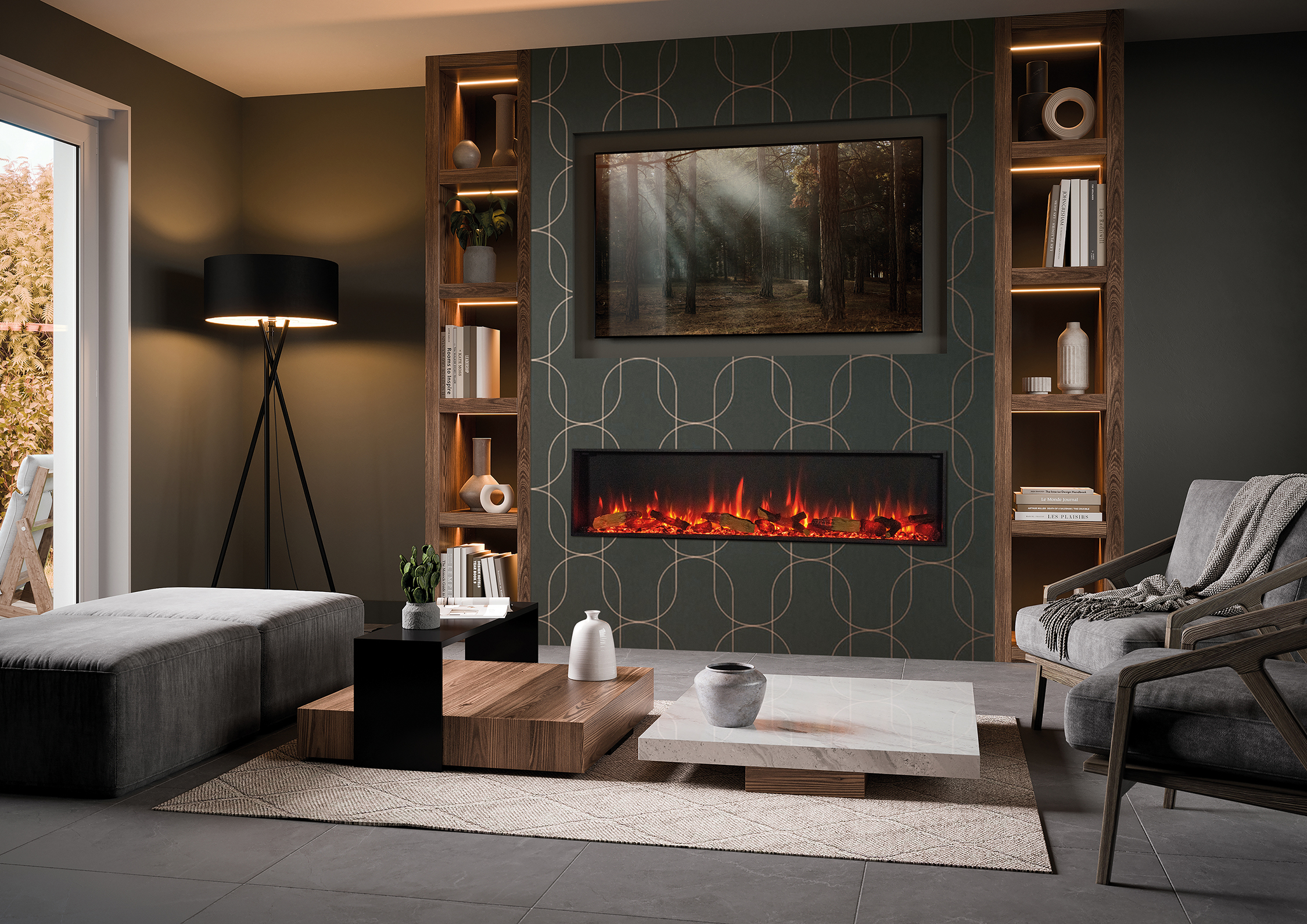Gazco eStudio 165R Inset Media Wall Fire
