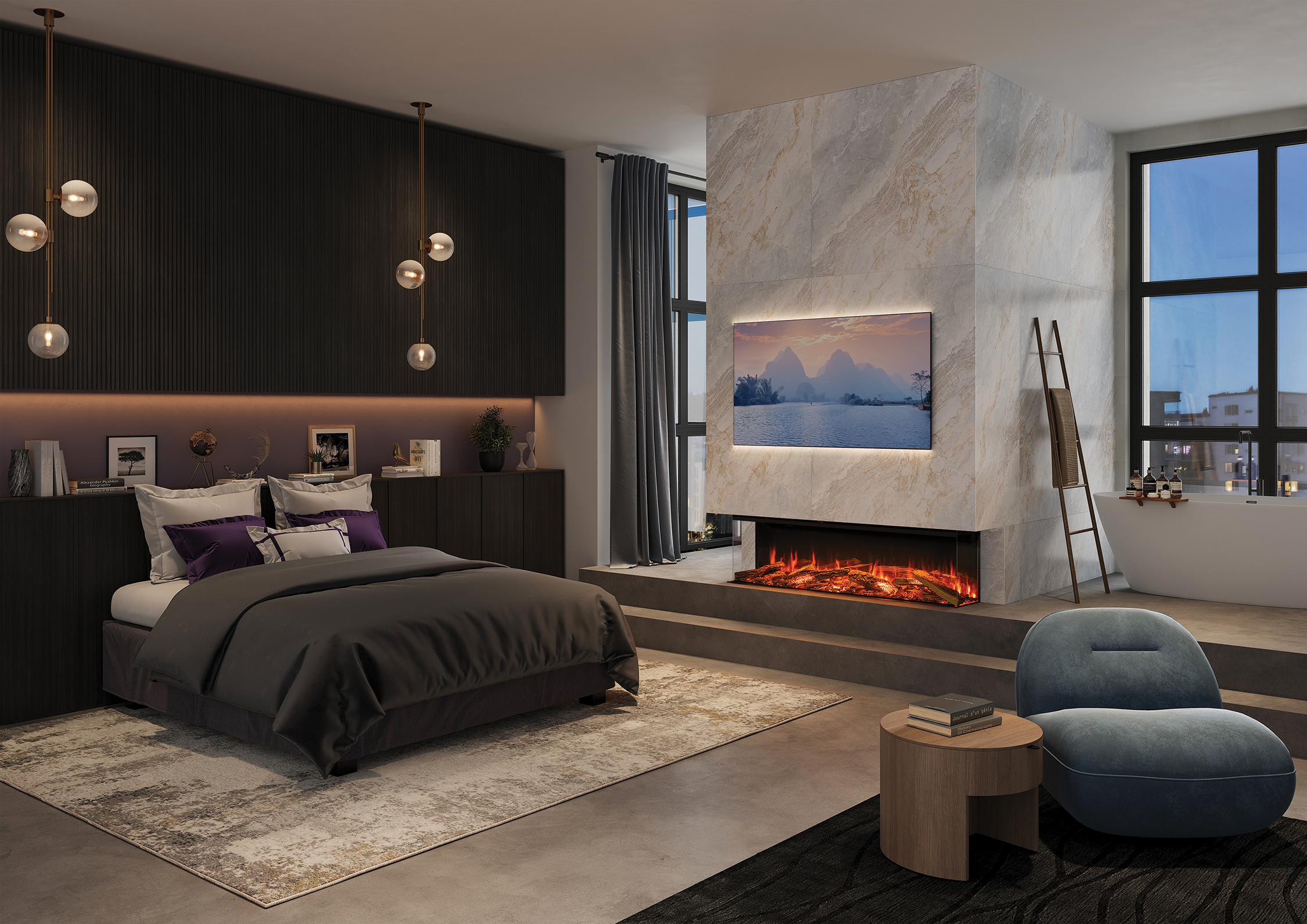 Onyx Avita 160RW Media Wall Fire