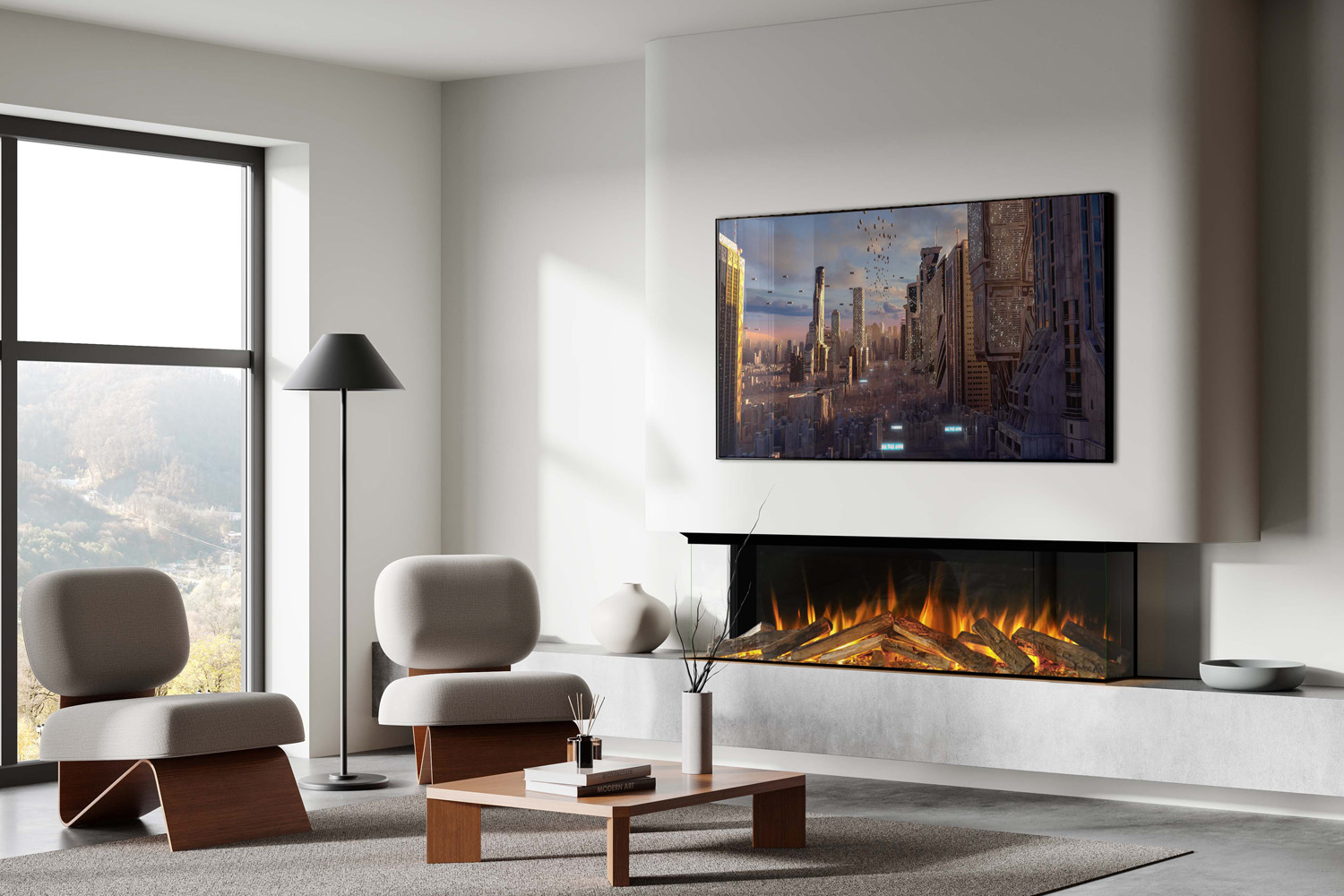 Aura Fires SINTON 1500 FD Media Wall Fire