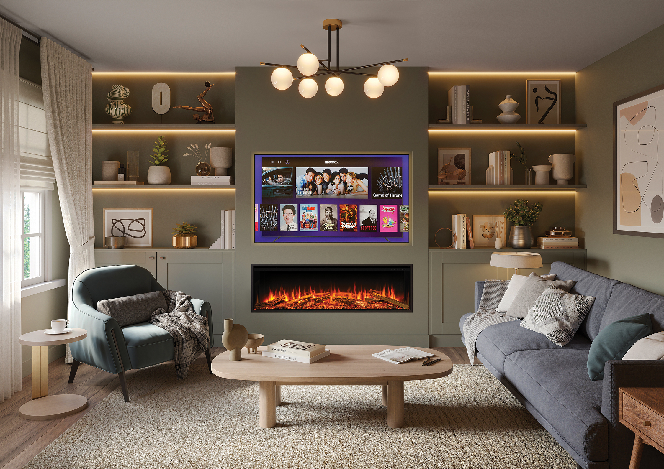 Onyx Avita 160RW Media Wall Fire