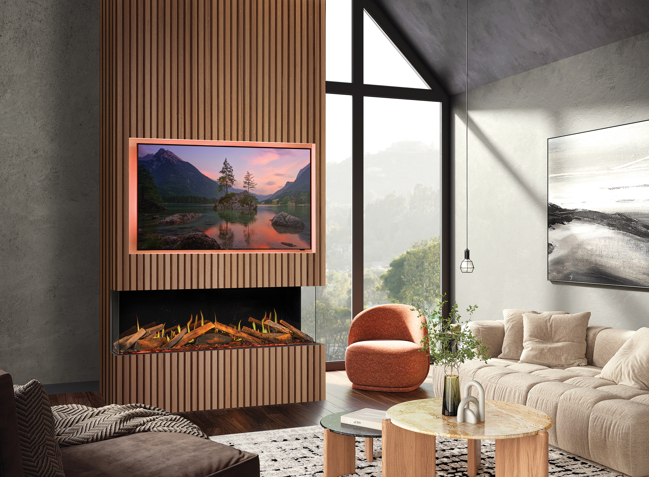 Onyx Fusion 150RW Media Wall Fire