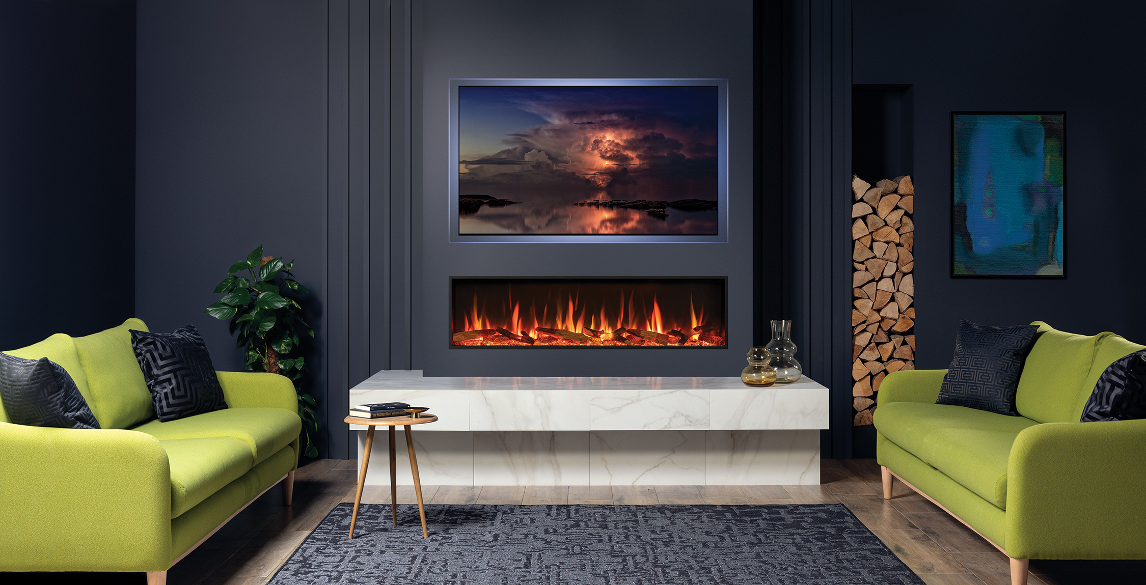 Gazco eStudio 135R Inset Media Wall Fire