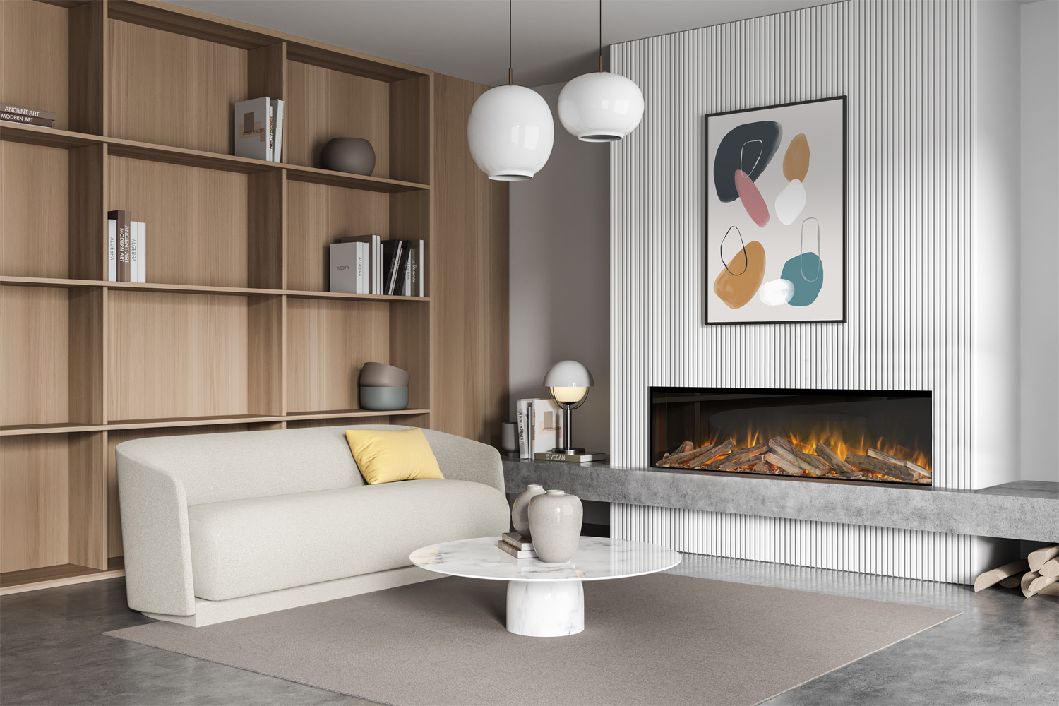 Aura Fires KINVER 1500 SL Media Wall Fire