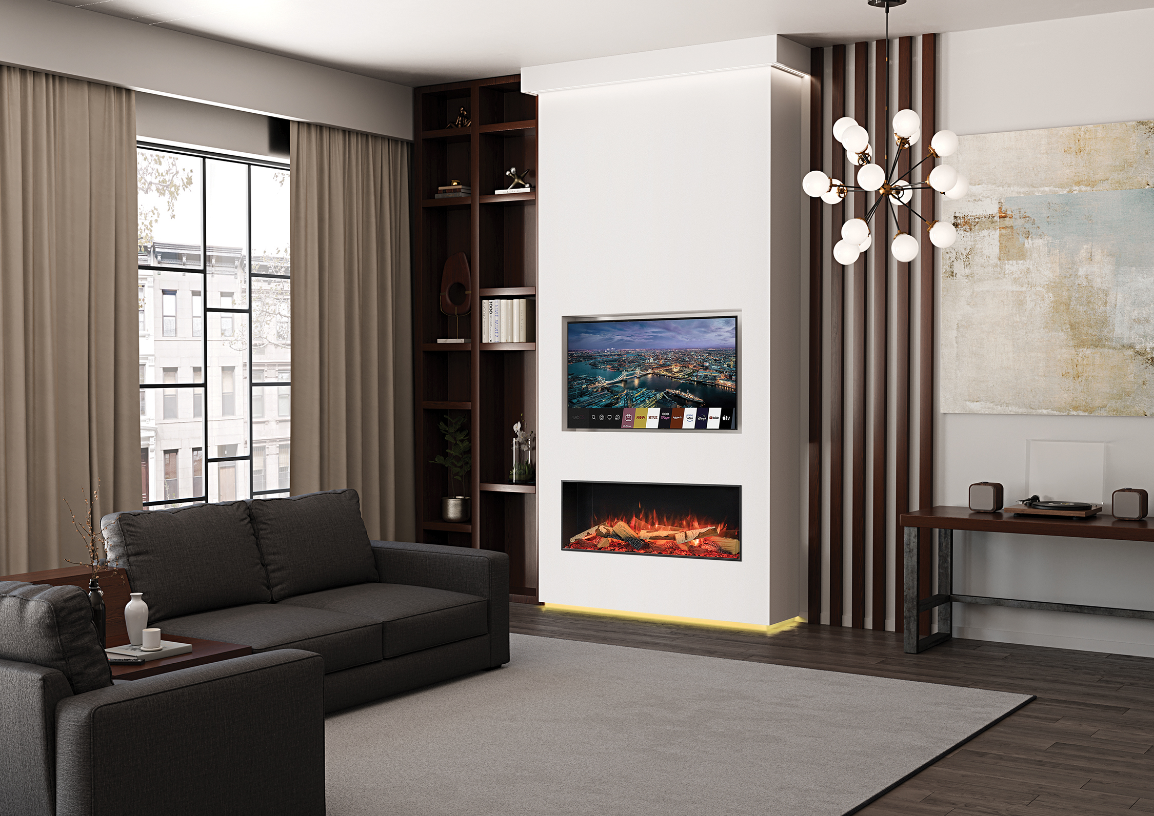 Onyx Avanti 110RW Media Wall Fire
