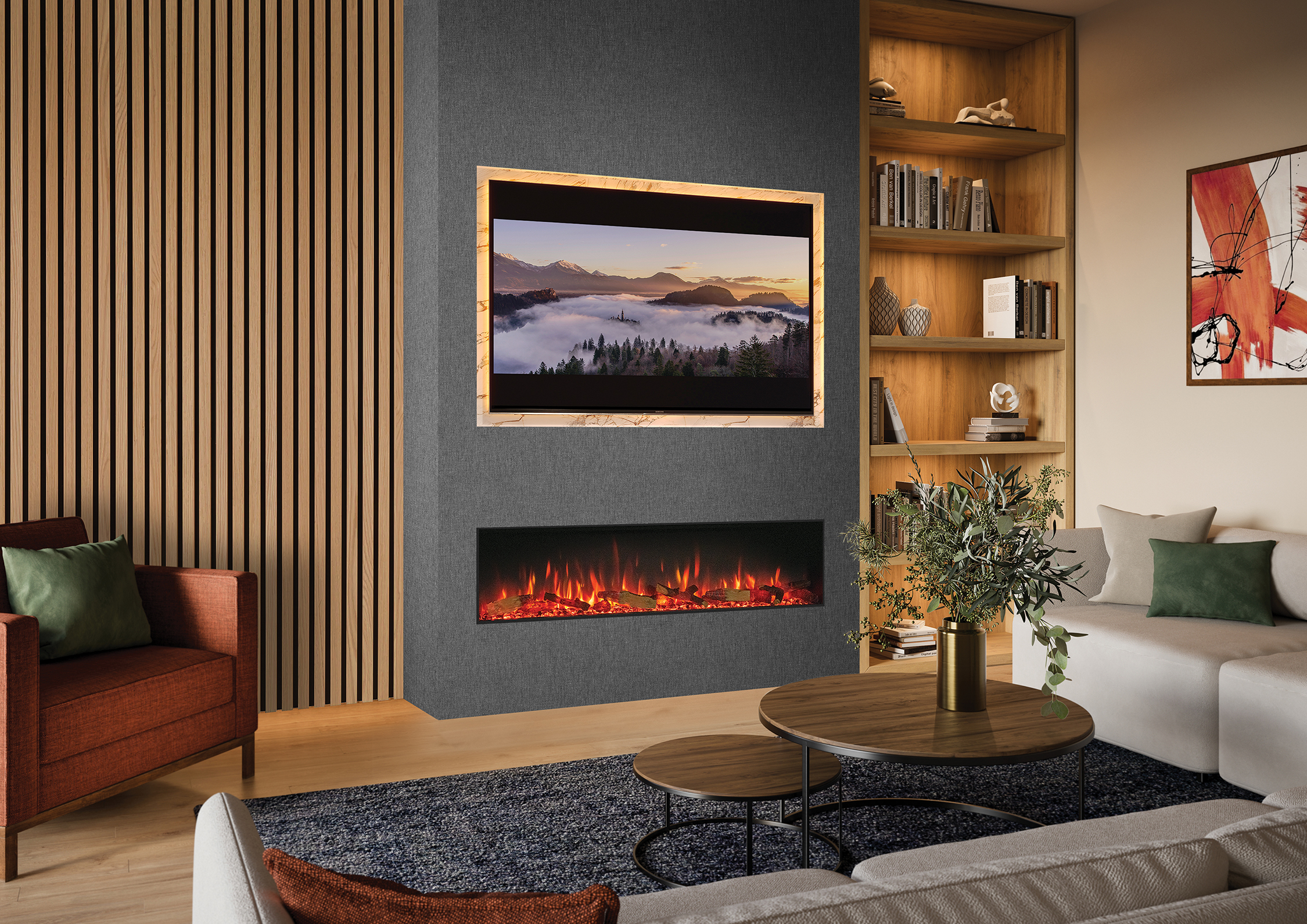 Gazco eStudio 135R Inset Media Wall Fire
