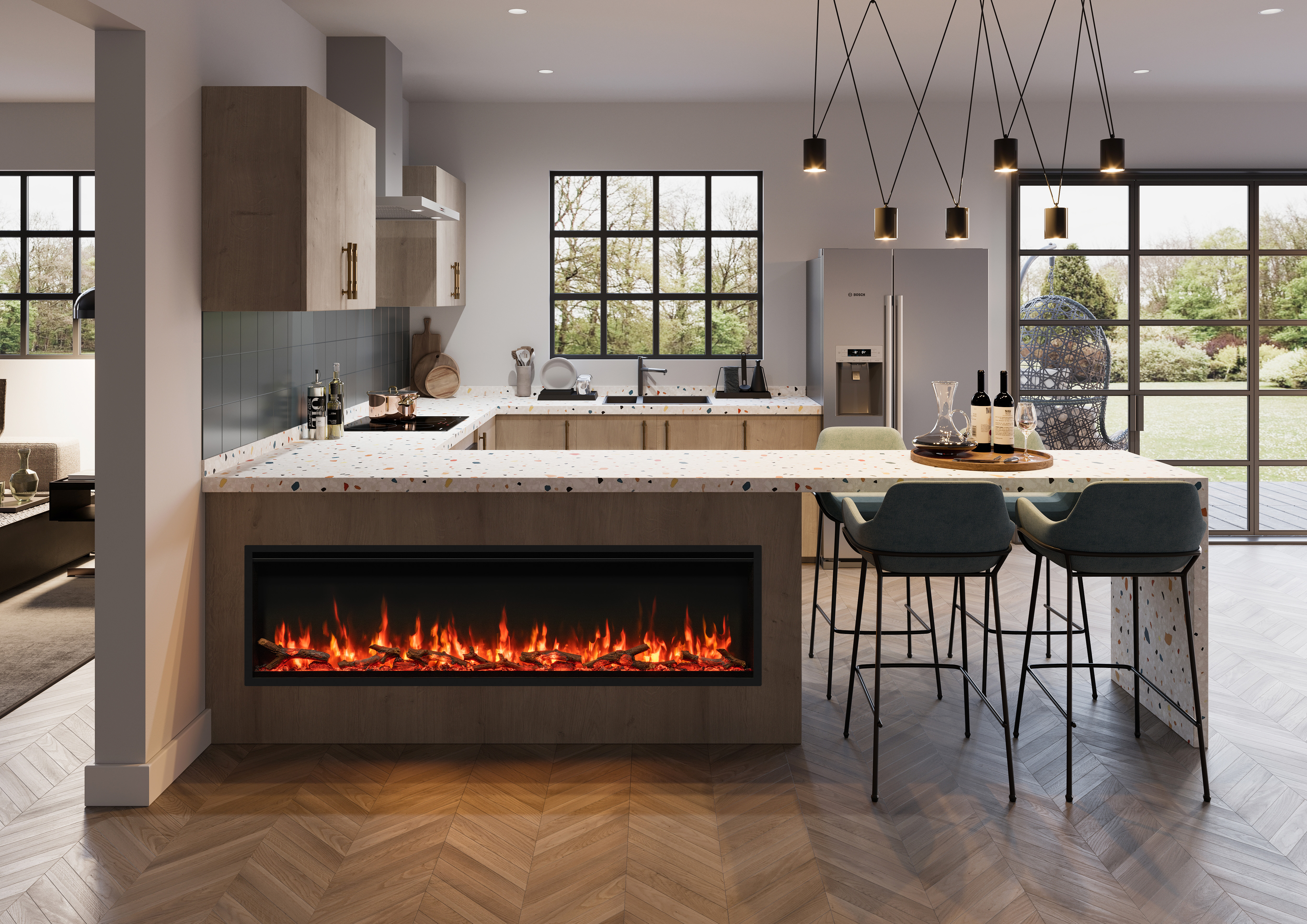 FireFX Atmos 165R Inset Media Wall Fire