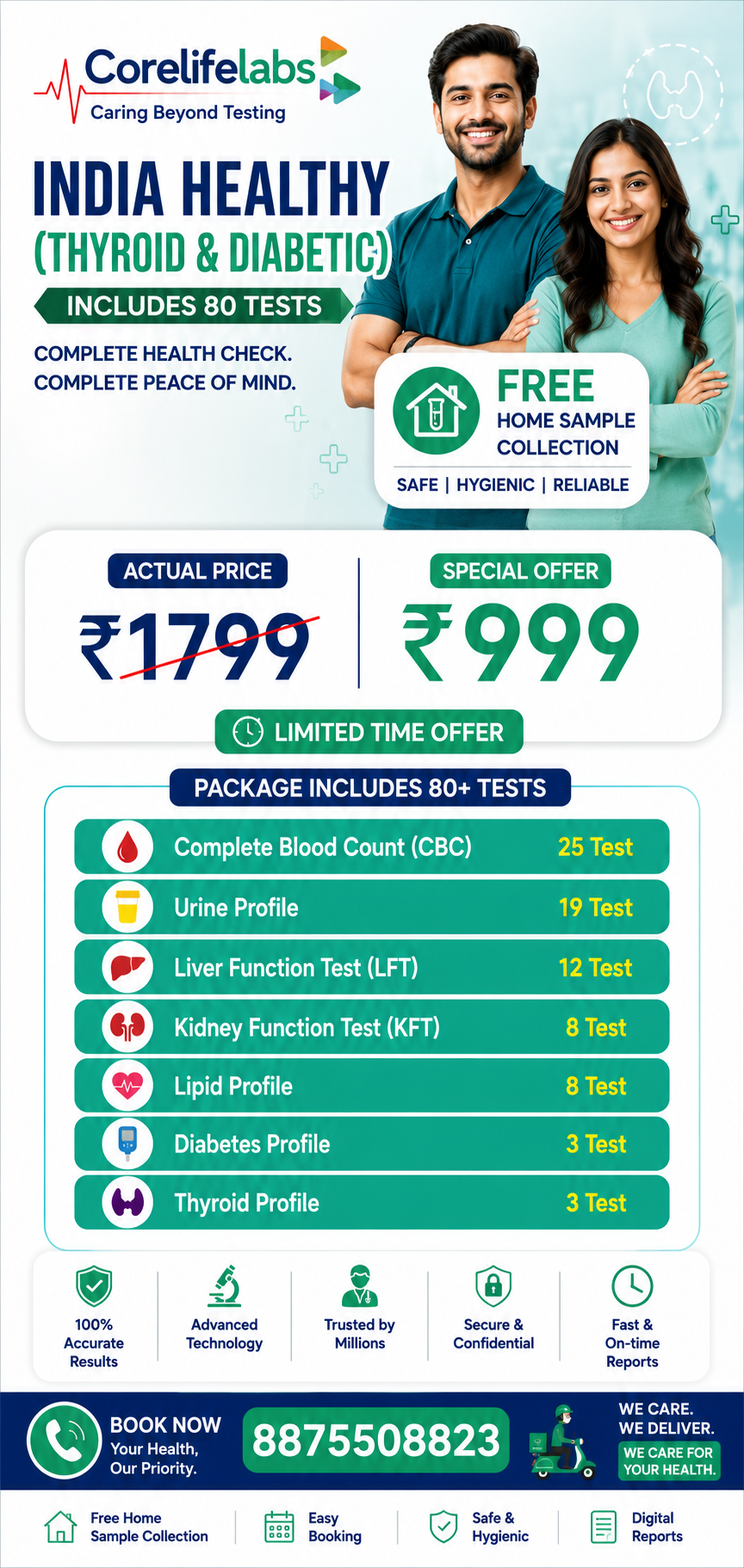 India Healthy Health Check (Thyroid & Diabetic)