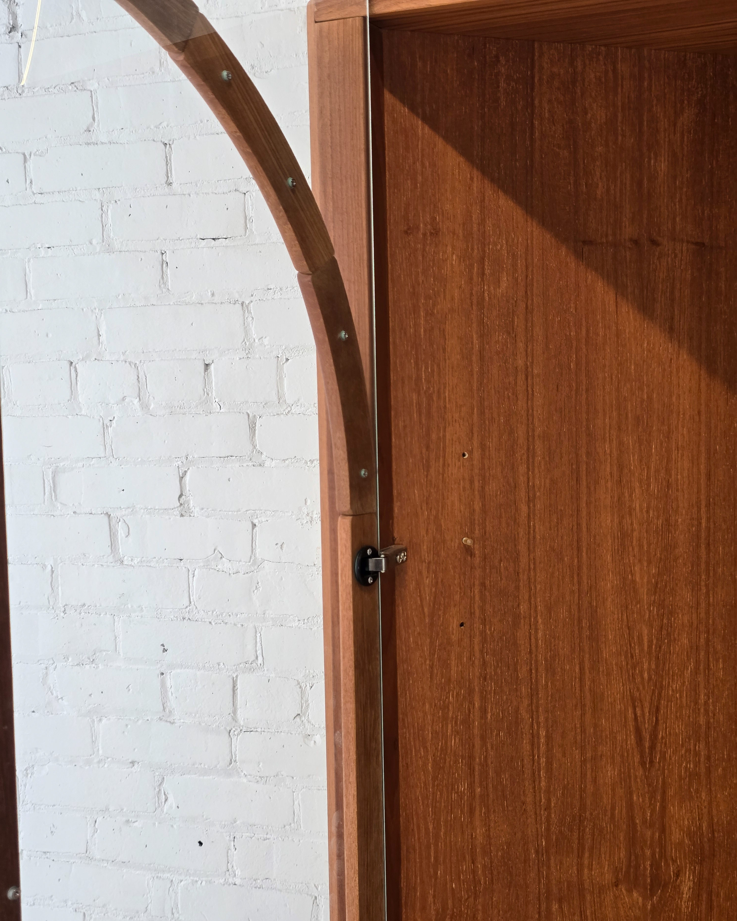 Arched Walnut & Glass Display Cabinet