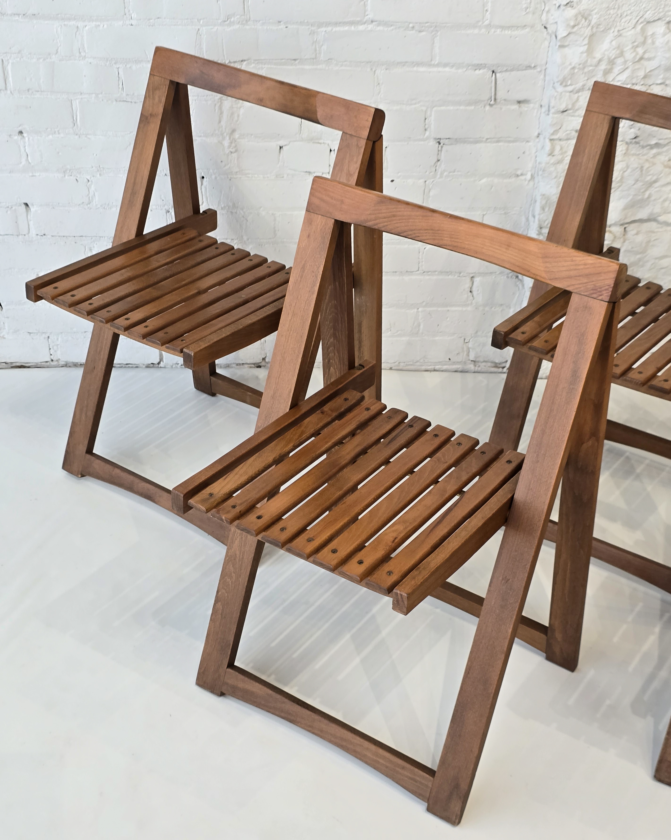 Set of Four Aldo Jacober Style Folding Chairs