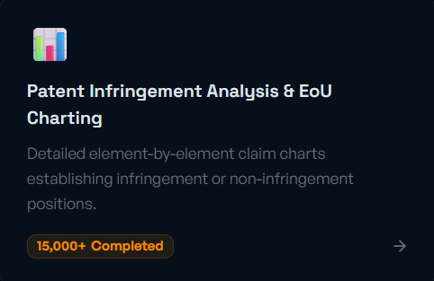 Patent Infringement Analysis Booking